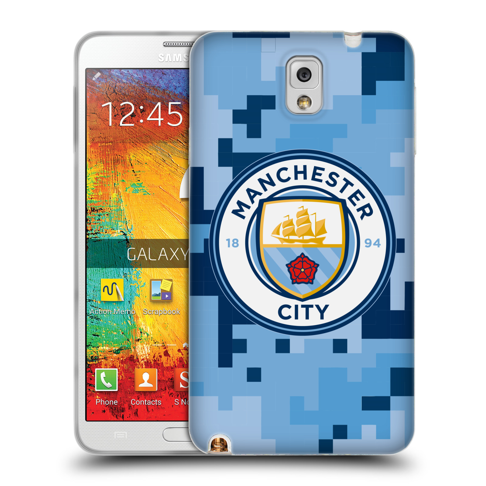 MANCHESTER CITY MAN CITY FC DIGITAL CAMOUFLAGE GEL CASE FOR SAMSUNG PHONES 2