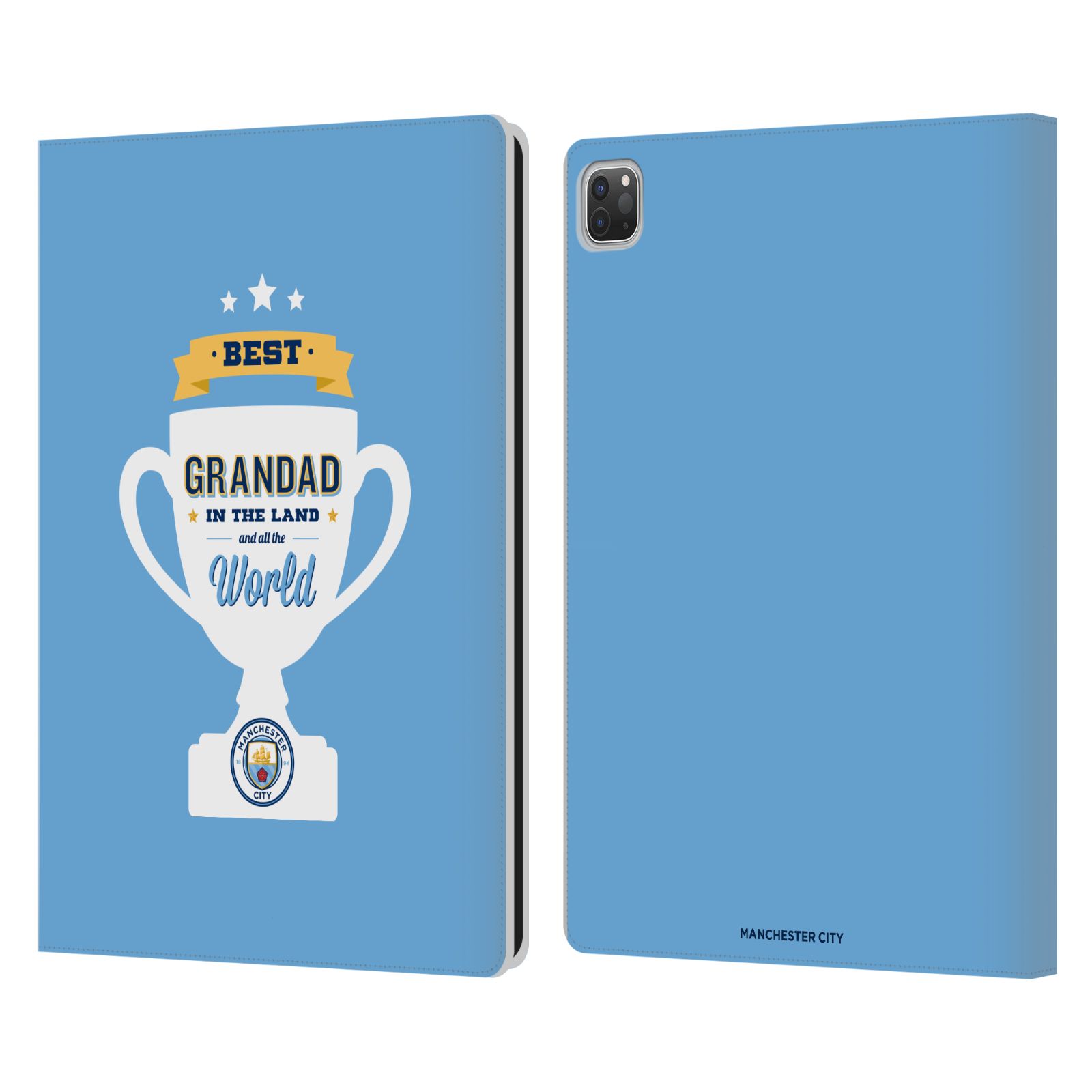 MANCHESTER CITY MAN CITY FC FATHER'S DAY LEATHER BOOK CASE FOR APPLE iPAD