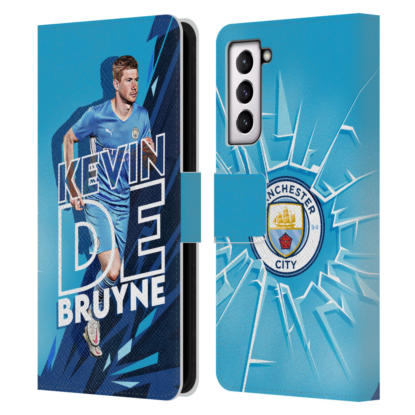 MAN CITY FC 2021/22 FIRST TEAM LEATHER BOOK WALLET CASE FOR SAMSUNG PHONES 4 - Picture 13 of 17
