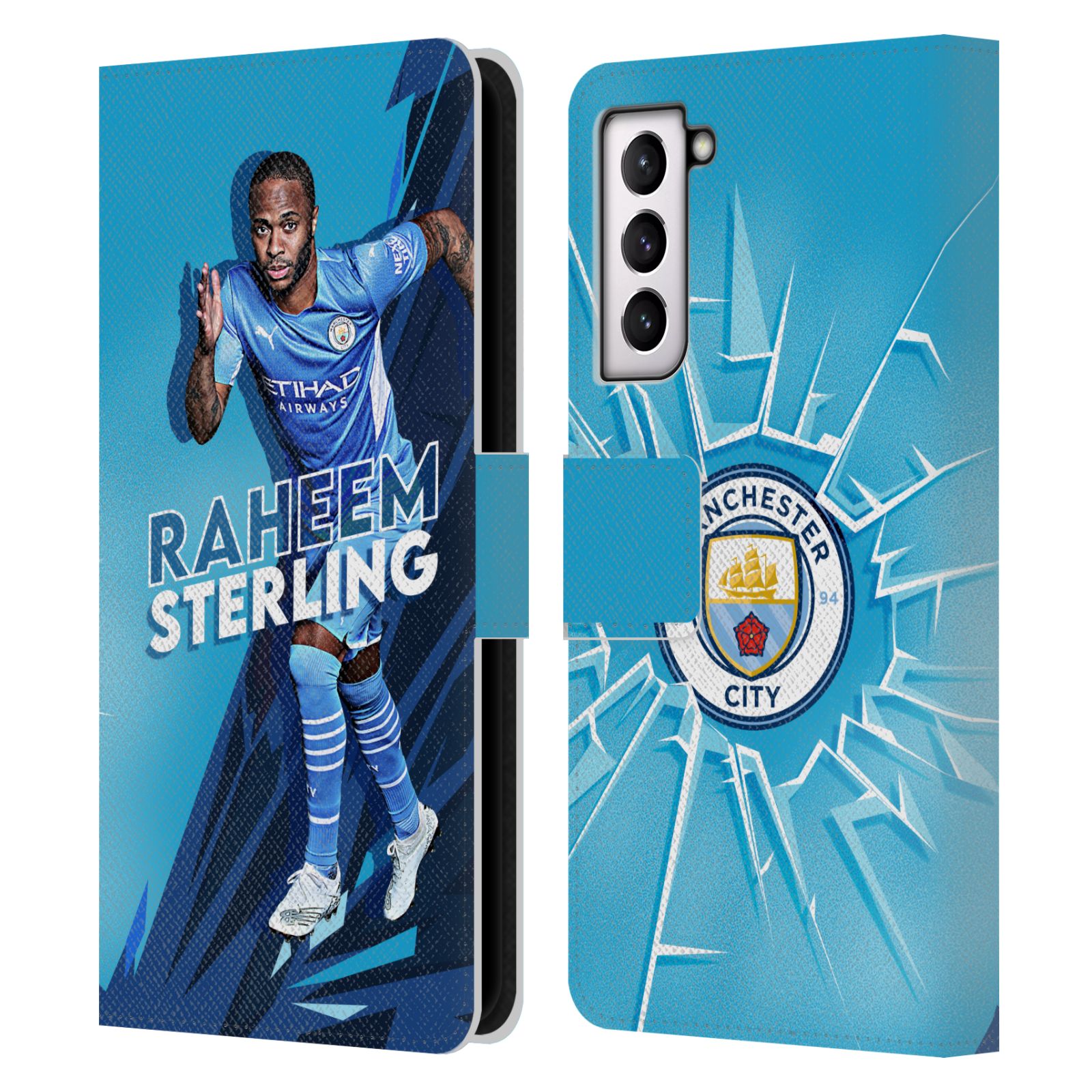 MAN CITY FC 2021/22 FIRST TEAM LEATHER BOOK WALLET CASE FOR SAMSUNG PHONES 4 - Picture 15 of 17
