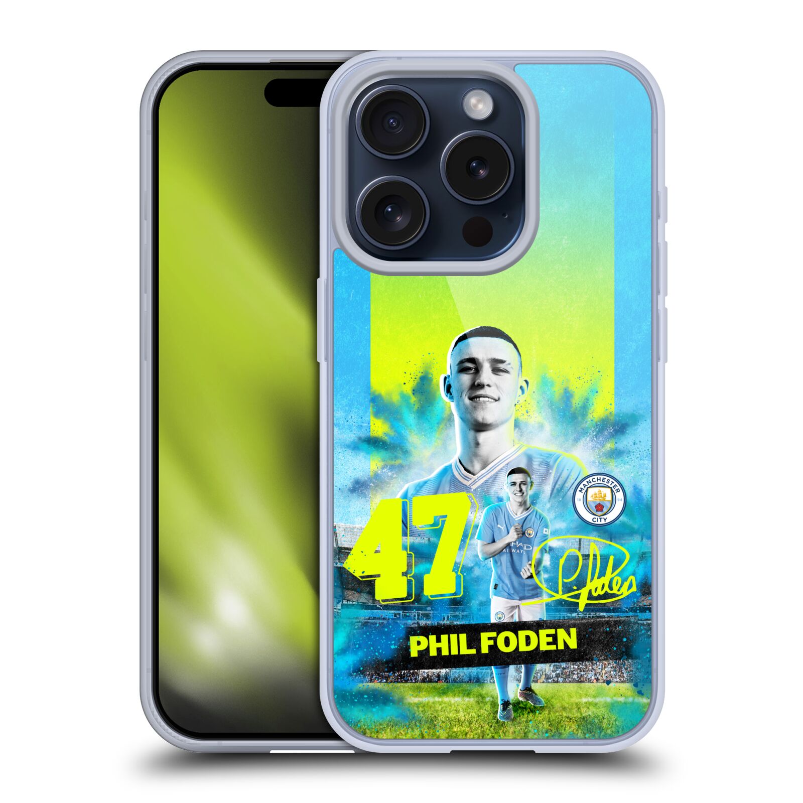 MANCHESTER CITY MAN CITY FC 2023/24 FIRST TEAM GEL CASE FOR APPLE iPHONE PHONES