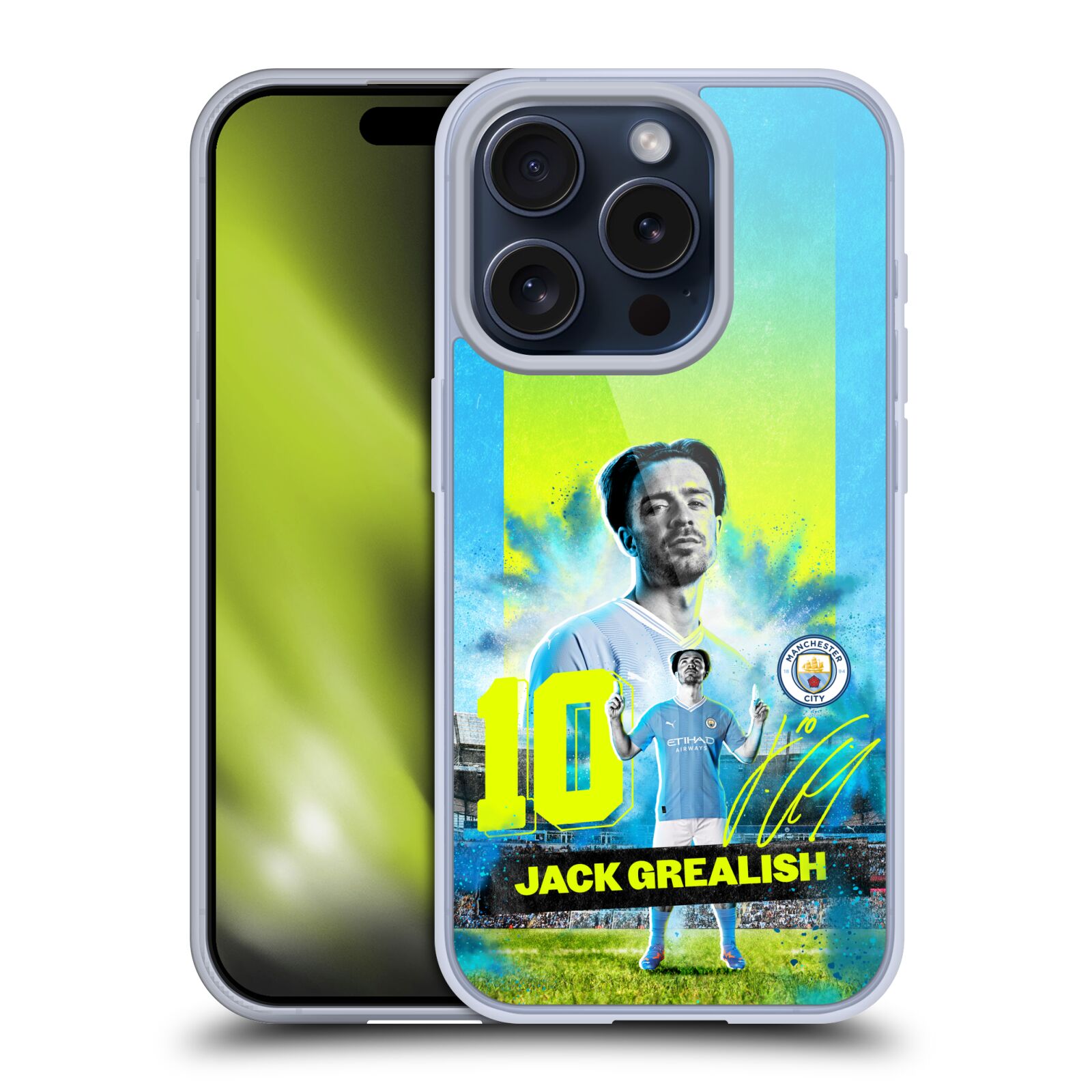 MANCHESTER CITY MAN CITY FC 2023/24 FIRST TEAM GEL CASE FOR APPLE iPHONE PHONES