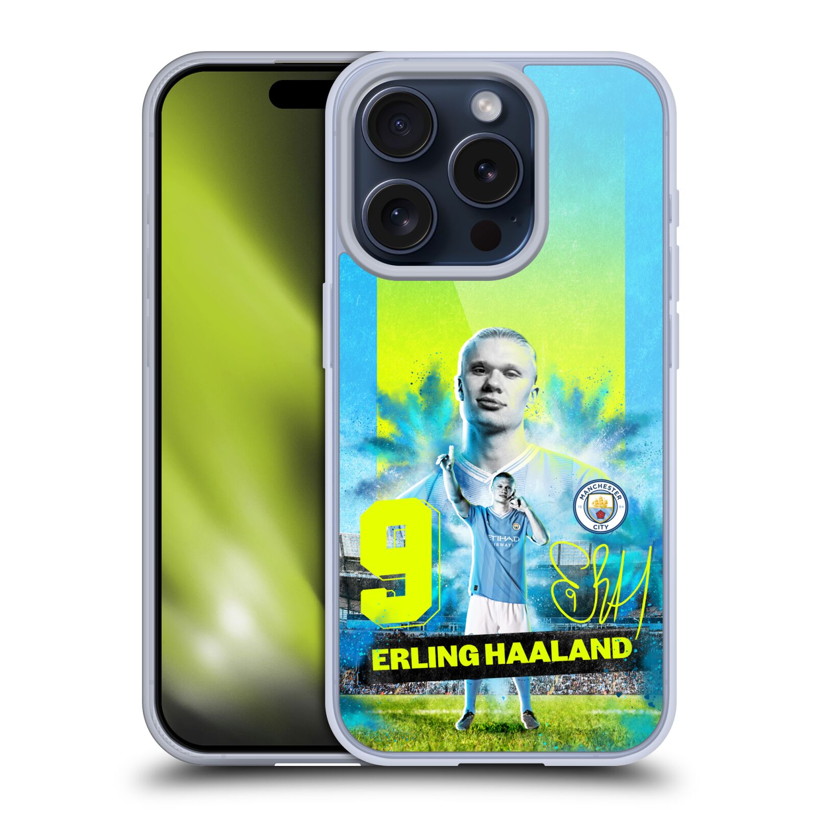 MANCHESTER CITY MAN CITY FC 2023/24 FIRST TEAM GEL CASE FOR APPLE iPHONE PHONES