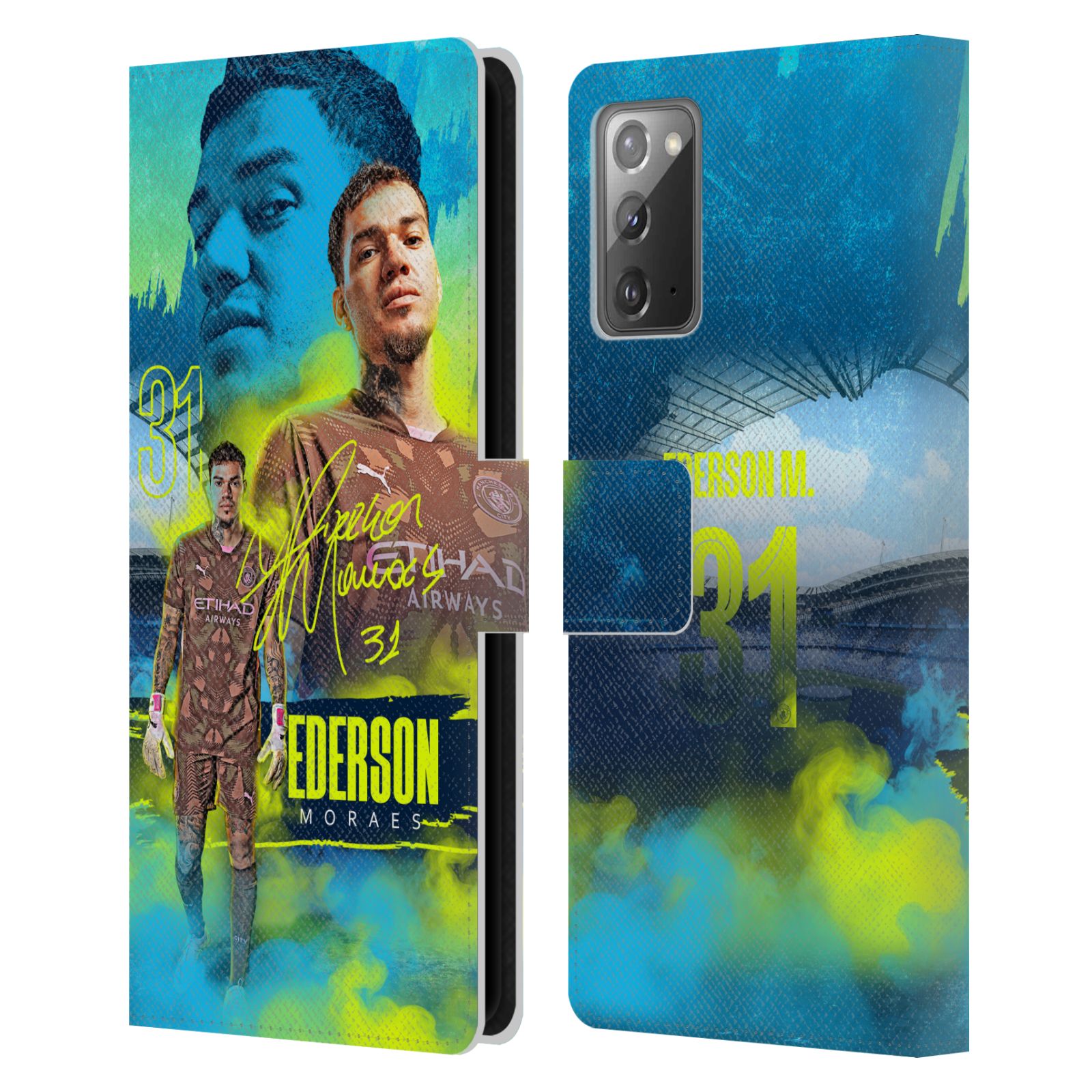 MAN CITY FC 2024/25 FIRST TEAM LEATHER BOOK WALLET CASE FOR SAMSUNG PHONES 2 - Picture 12 of 12
