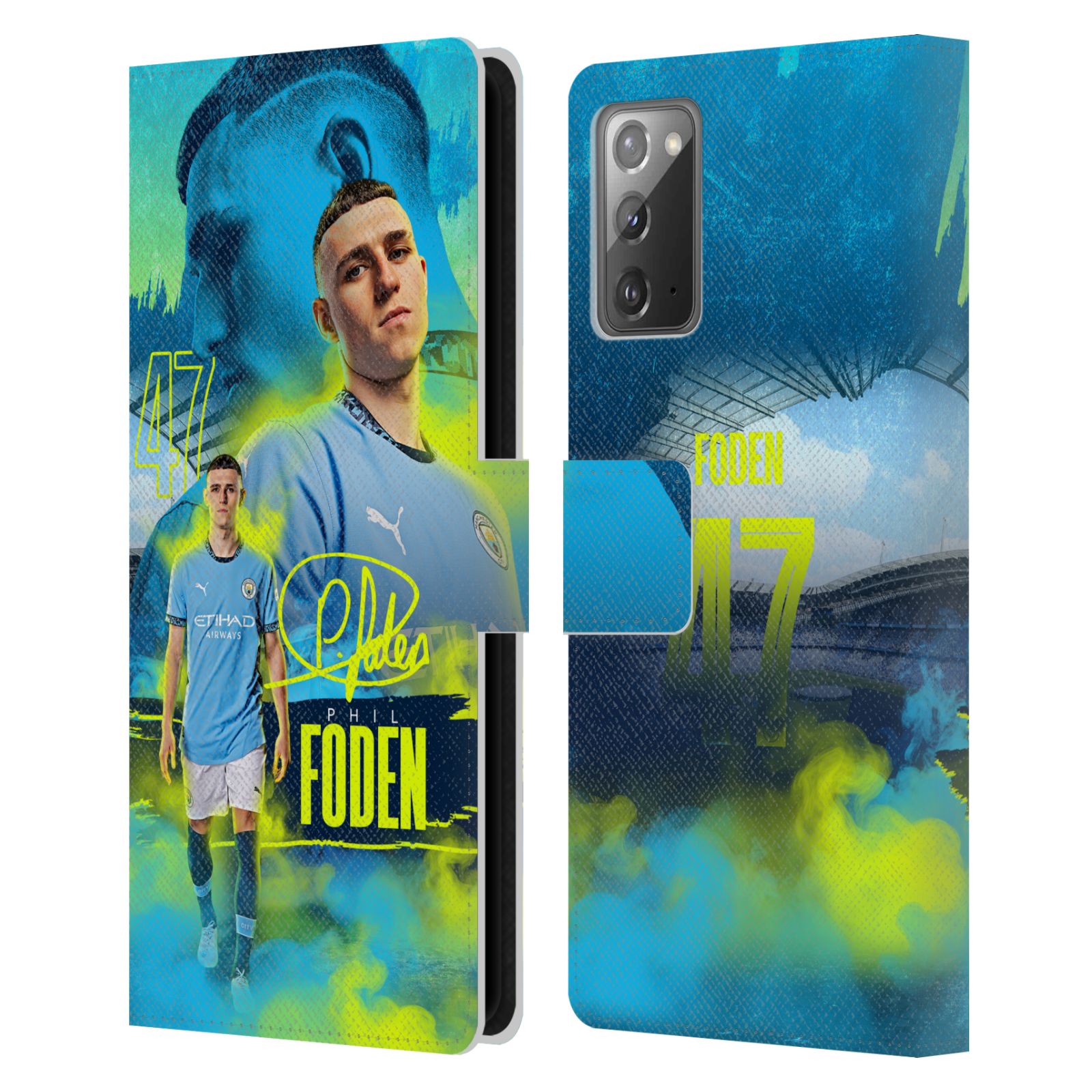 MAN CITY FC 2024/25 FIRST TEAM LEATHER BOOK WALLET CASE FOR SAMSUNG PHONES 2 - Picture 11 of 12
