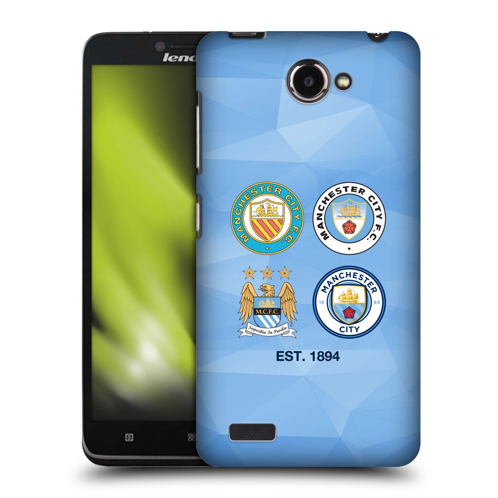 MANCHESTER CITY MAN CITY FC HISTORIC CREST EVOLUTION BACK CASE FOR LENOVO PHONES - Imagen 9 de 9