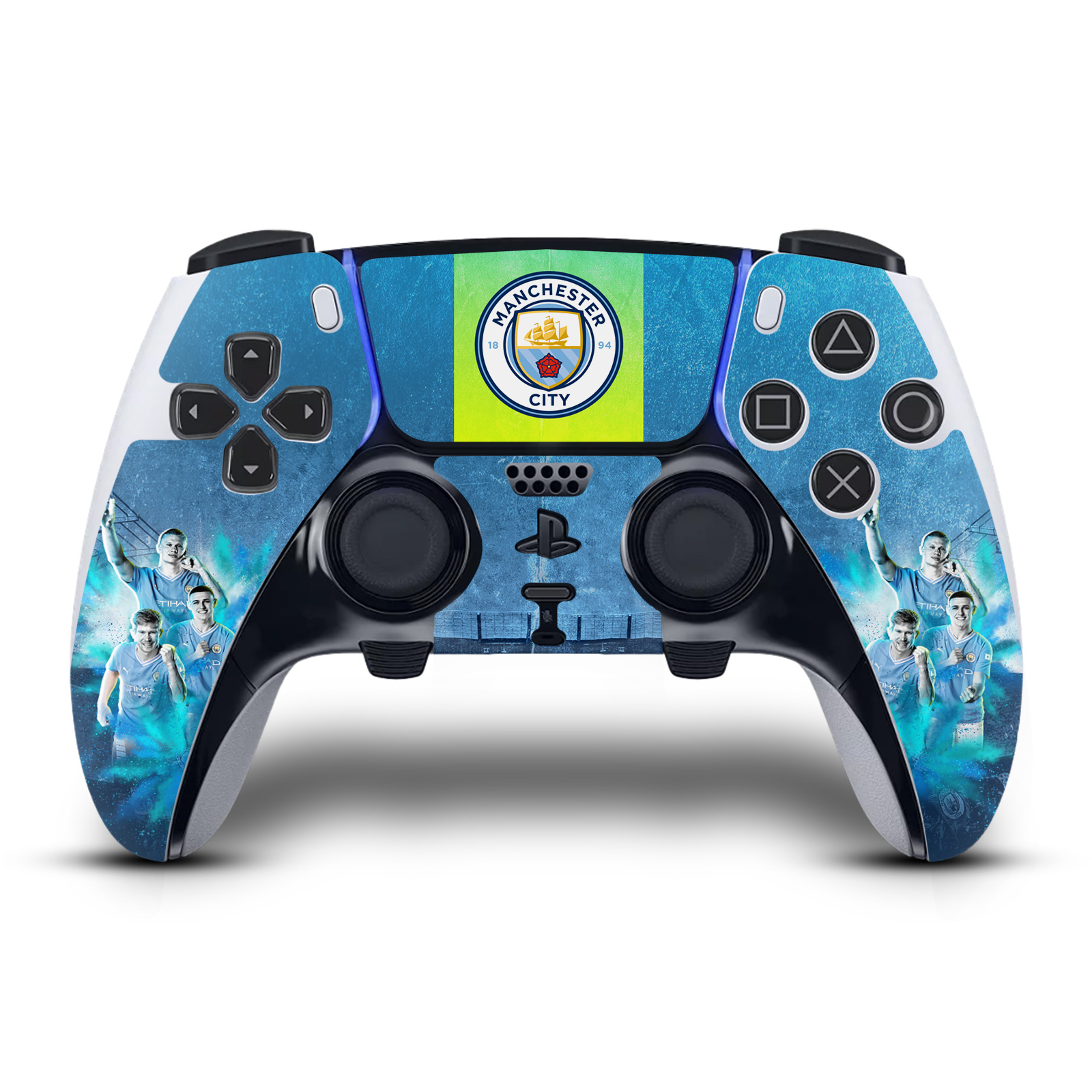 MAN CITY FC 2023/24 KIT VINYL SKIN DECAL FOR SONY PS5 DUALSENSE EDGE CONTROLLER