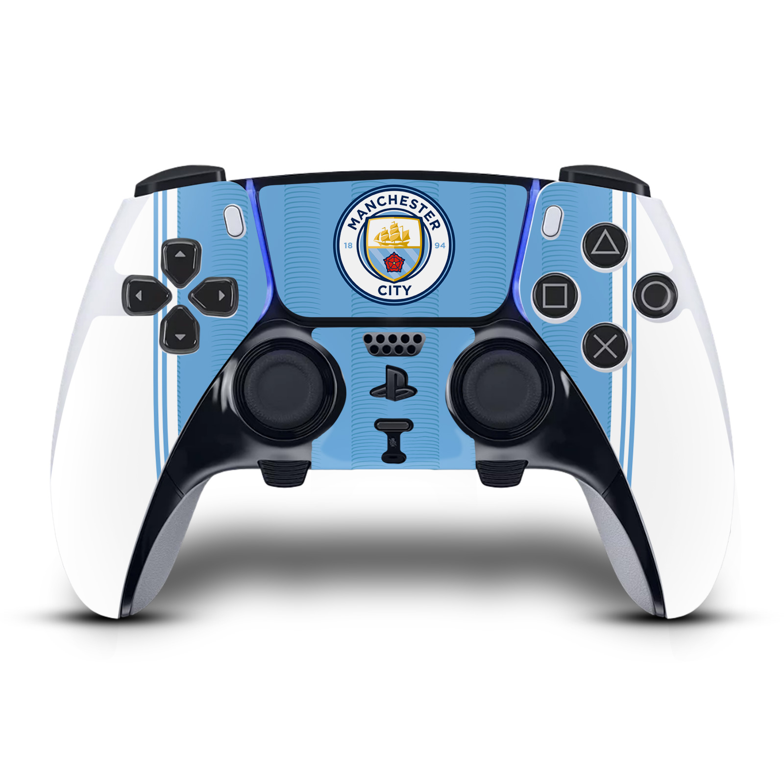 MAN CITY FC 2023/24 KIT VINYL SKIN DECAL FOR SONY PS5 DUALSENSE EDGE CONTROLLER