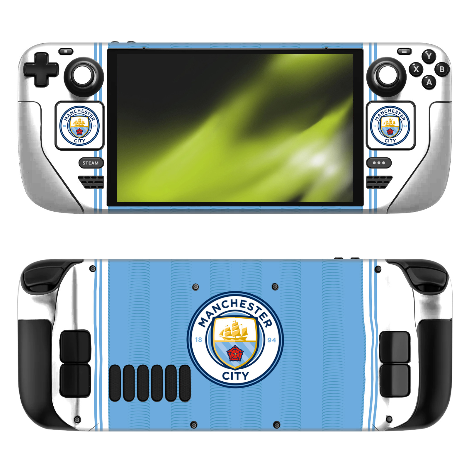 OFFICIAL MANCHESTER CITY MAN CITY FC 2023/24 KIT VINYL SKIN FOR STEAM DECK OLED