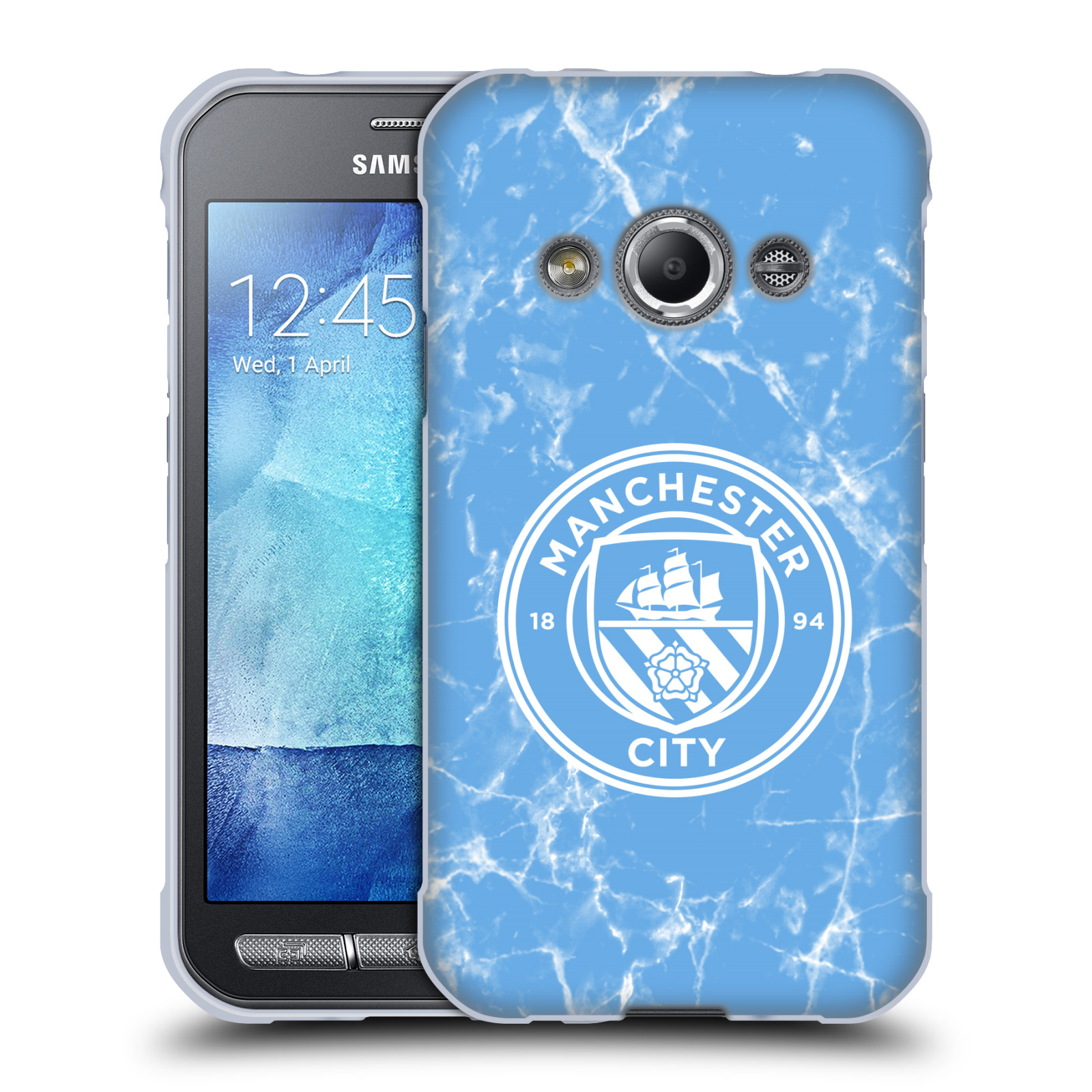 OFFICIAL MANCHESTER CITY MAN CITY FC MARBLE BADGE GEL CASE FOR SAMSUNG PHONES 4