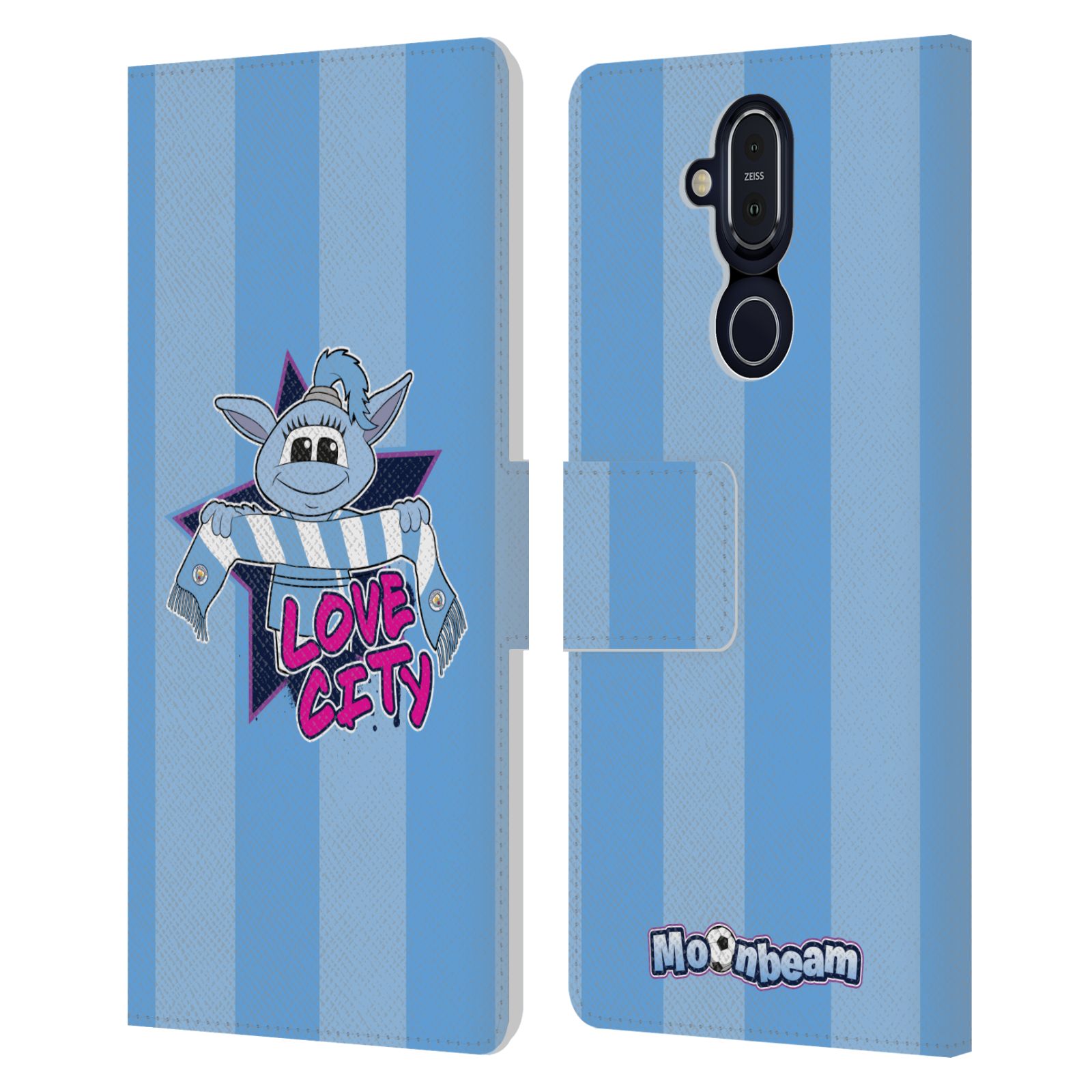MAN CITY FC MOONCHESTER & MOONBEAM LEATHER BOOK CASE FOR MICROSOFT NOKIA PHONES - Picture 10 of 15
