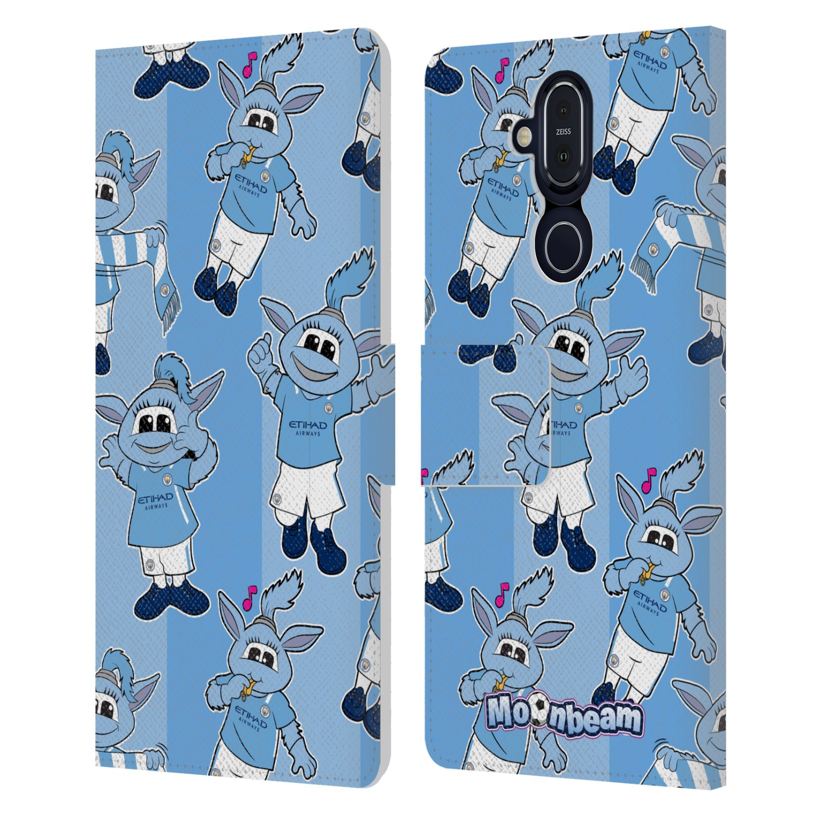 MAN CITY FC MOONCHESTER & MOONBEAM LEATHER BOOK CASE FOR MICROSOFT NOKIA PHONES - Picture 12 of 15