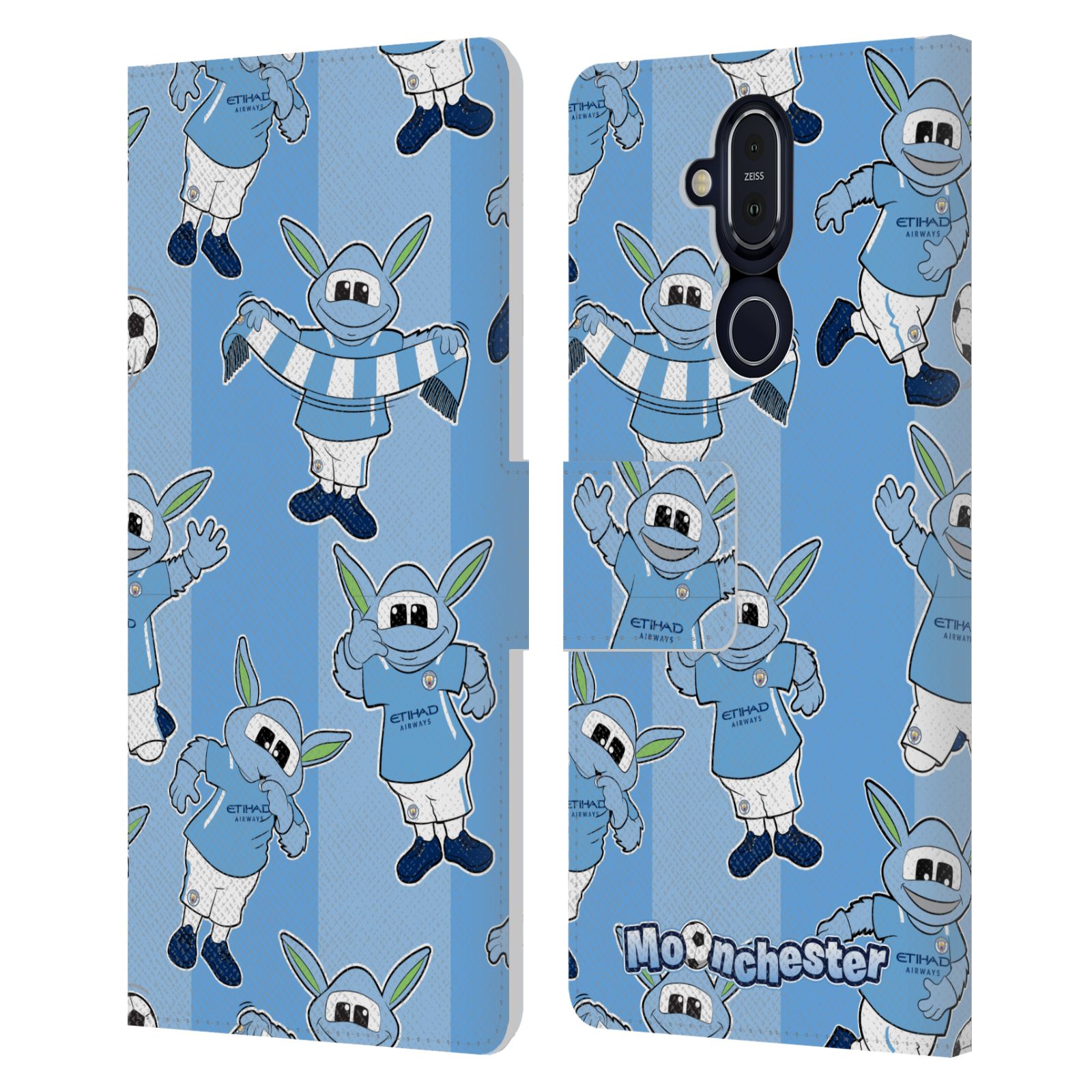 MAN CITY FC MOONCHESTER & MOONBEAM LEATHER BOOK CASE FOR MICROSOFT NOKIA PHONES - Picture 11 of 15