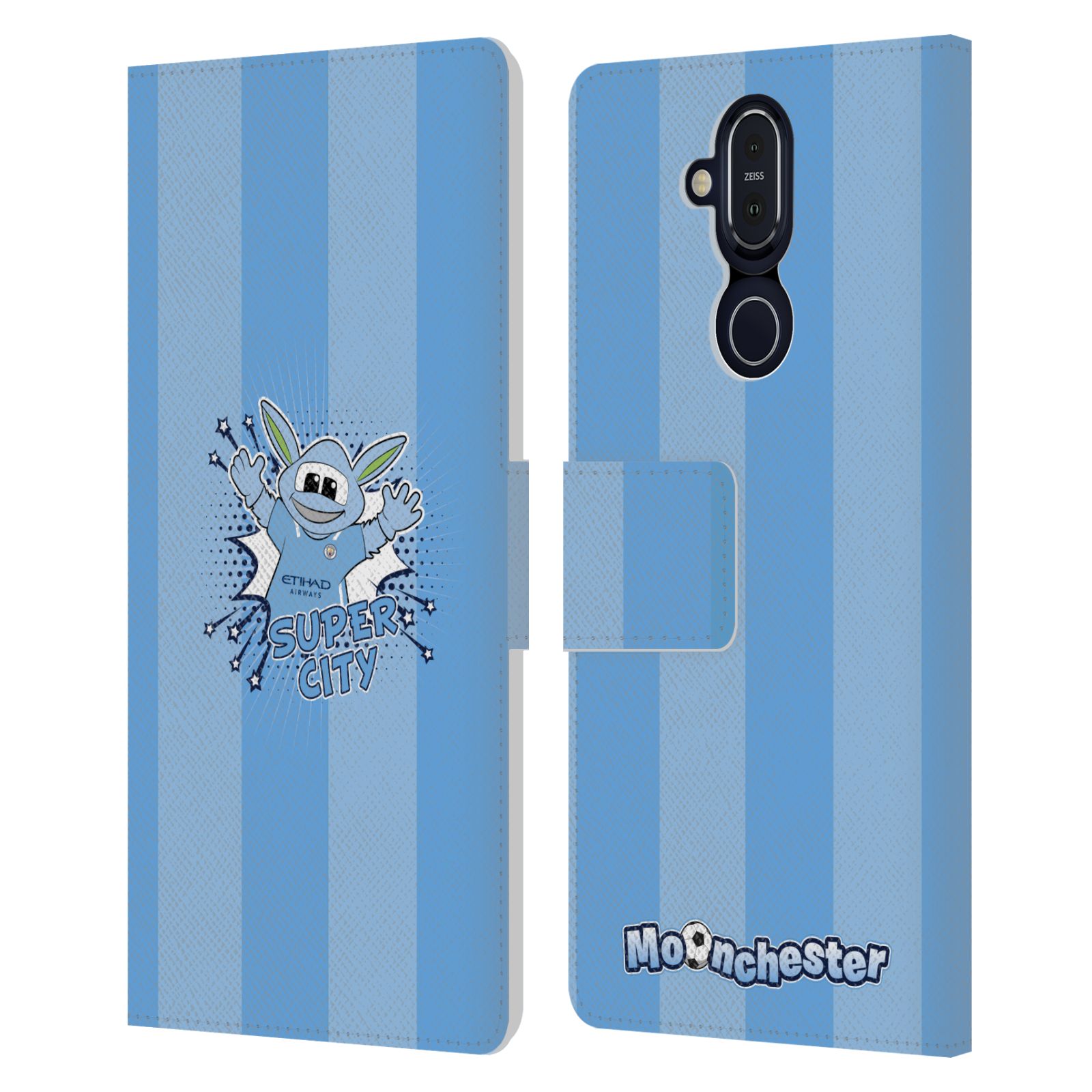 MAN CITY FC MOONCHESTER & MOONBEAM LEATHER BOOK CASE FOR MICROSOFT NOKIA PHONES - Picture 13 of 15