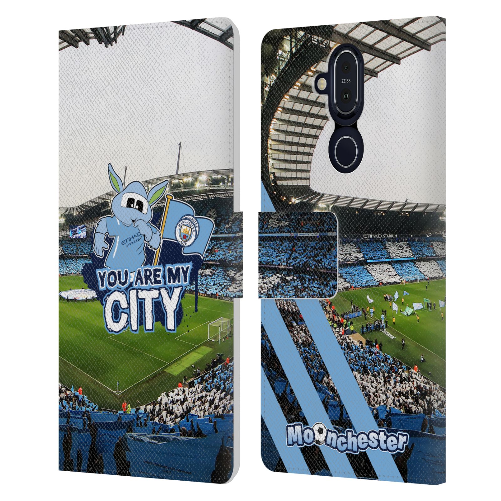 MAN CITY FC MOONCHESTER & MOONBEAM LEATHER BOOK CASE FOR MICROSOFT NOKIA PHONES - Picture 15 of 15