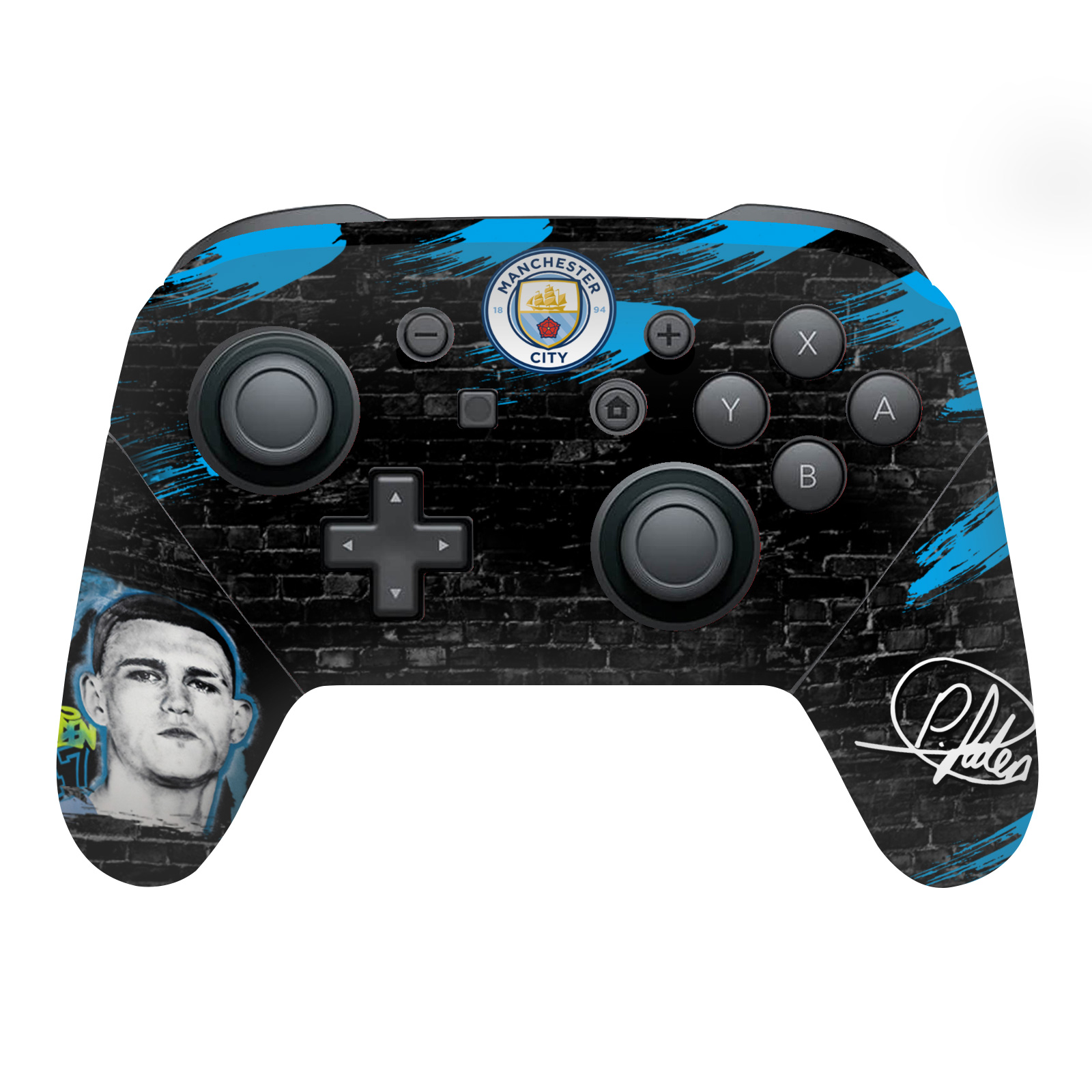 MAN CITY FC GRAFFITI BY MURWALLS VINYL SKIN FOR NINTENDO SWITCH PRO CONTROLLER - Afbeelding 11 van 11