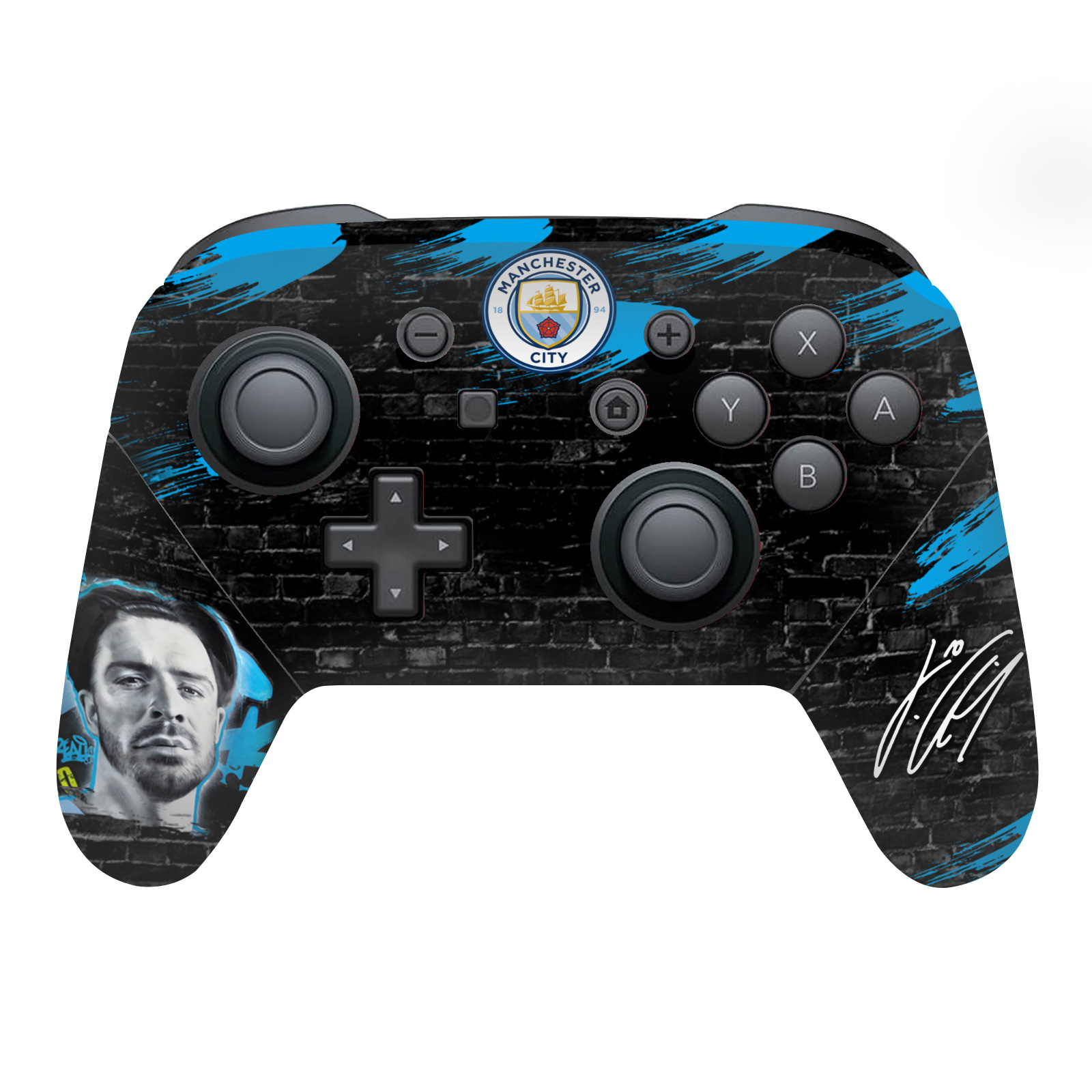 MAN CITY FC GRAFFITI BY MURWALLS VINYL SKIN FOR NINTENDO SWITCH PRO CONTROLLER - Afbeelding 8 van 11