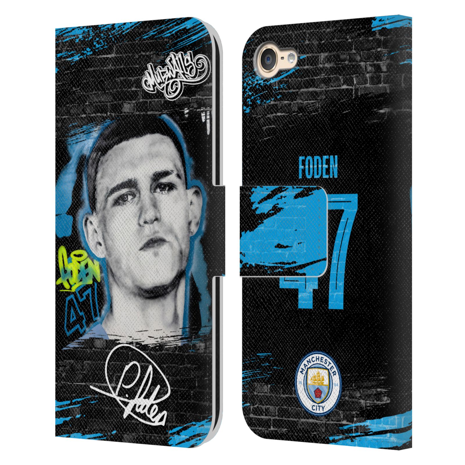 MAN CITY FC GRAFFITI COLLECTION BY MURWALLS LEATHER BOOK CASE FOR iPOD TOUCH - Picture 13 of 13