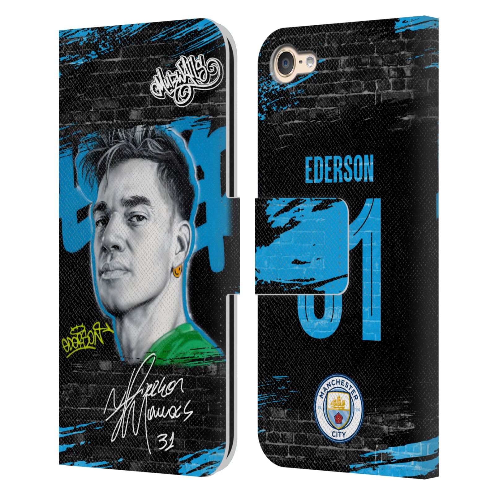 MAN CITY FC GRAFFITI COLLECTION BY MURWALLS LEATHER BOOK CASE FOR iPOD TOUCH - Picture 8 of 13