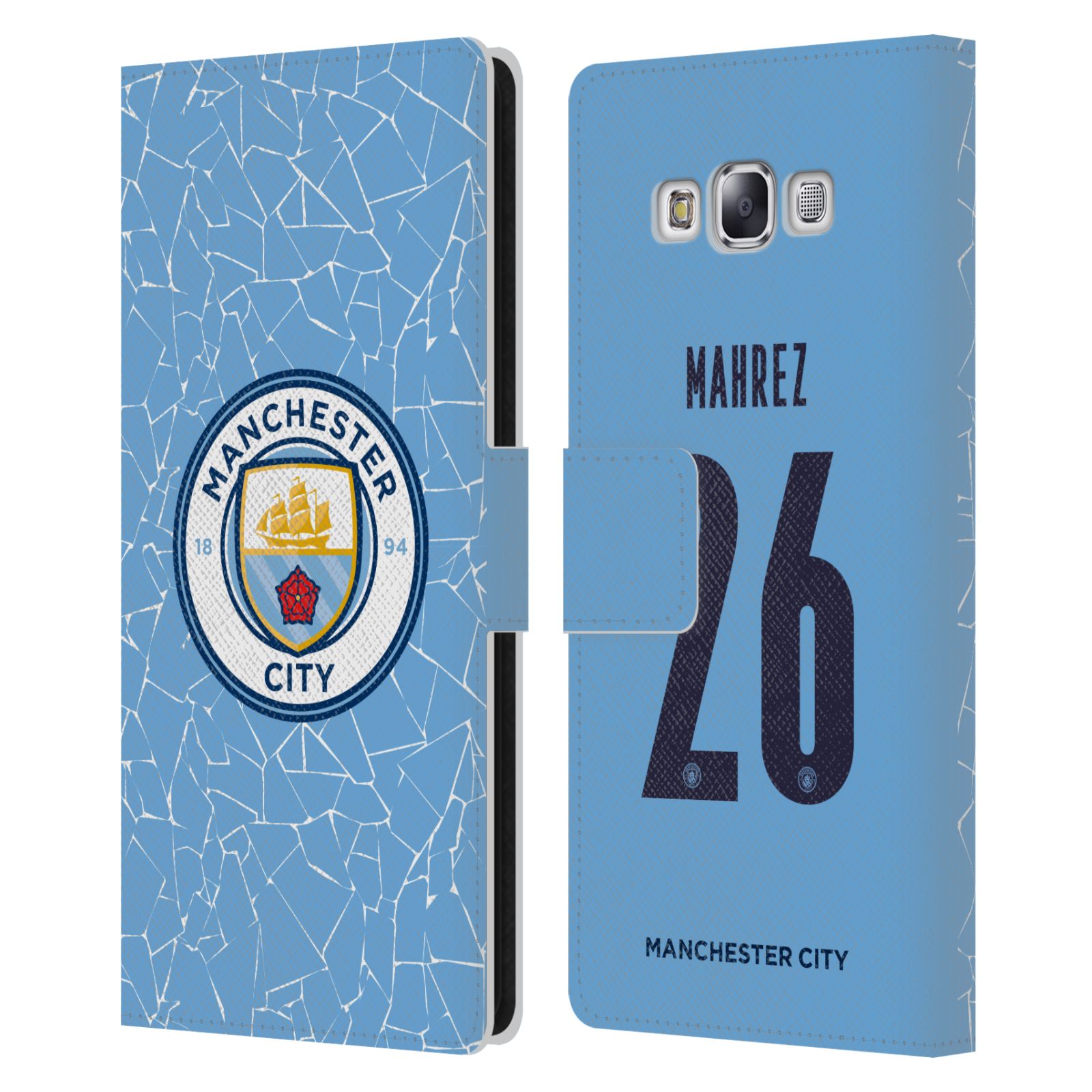 MAN CITY FC 2020/21 PLAYERS HOME KIT GROUP 1 LEATHER BOOK CASE SAMSUNG PHONE 3