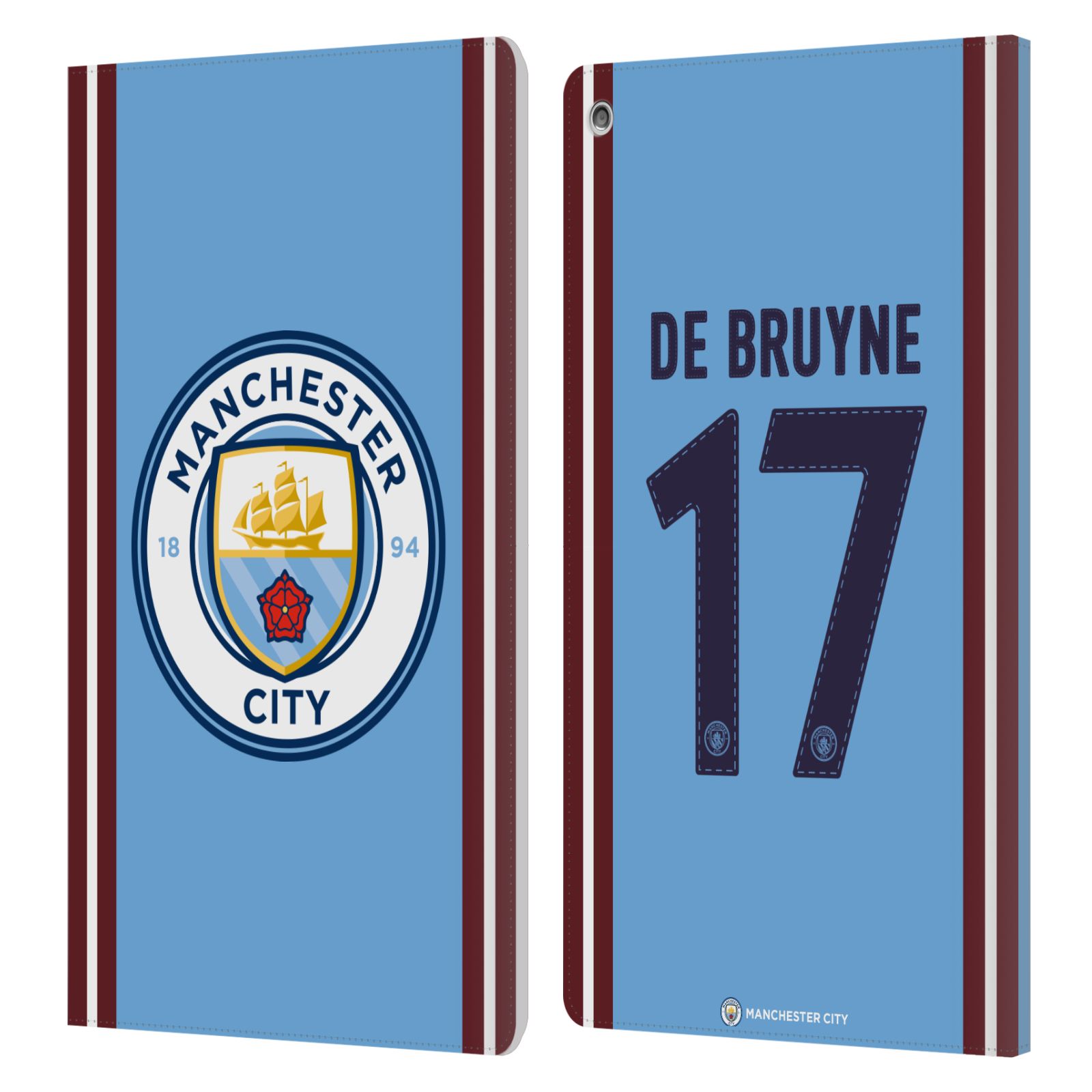 MAN CITY FC 2022/23 PLAYERS HOME KIT LEATHER BOOK WALLET CASE FOR AMAZON FIRE - Picture 9 of 11