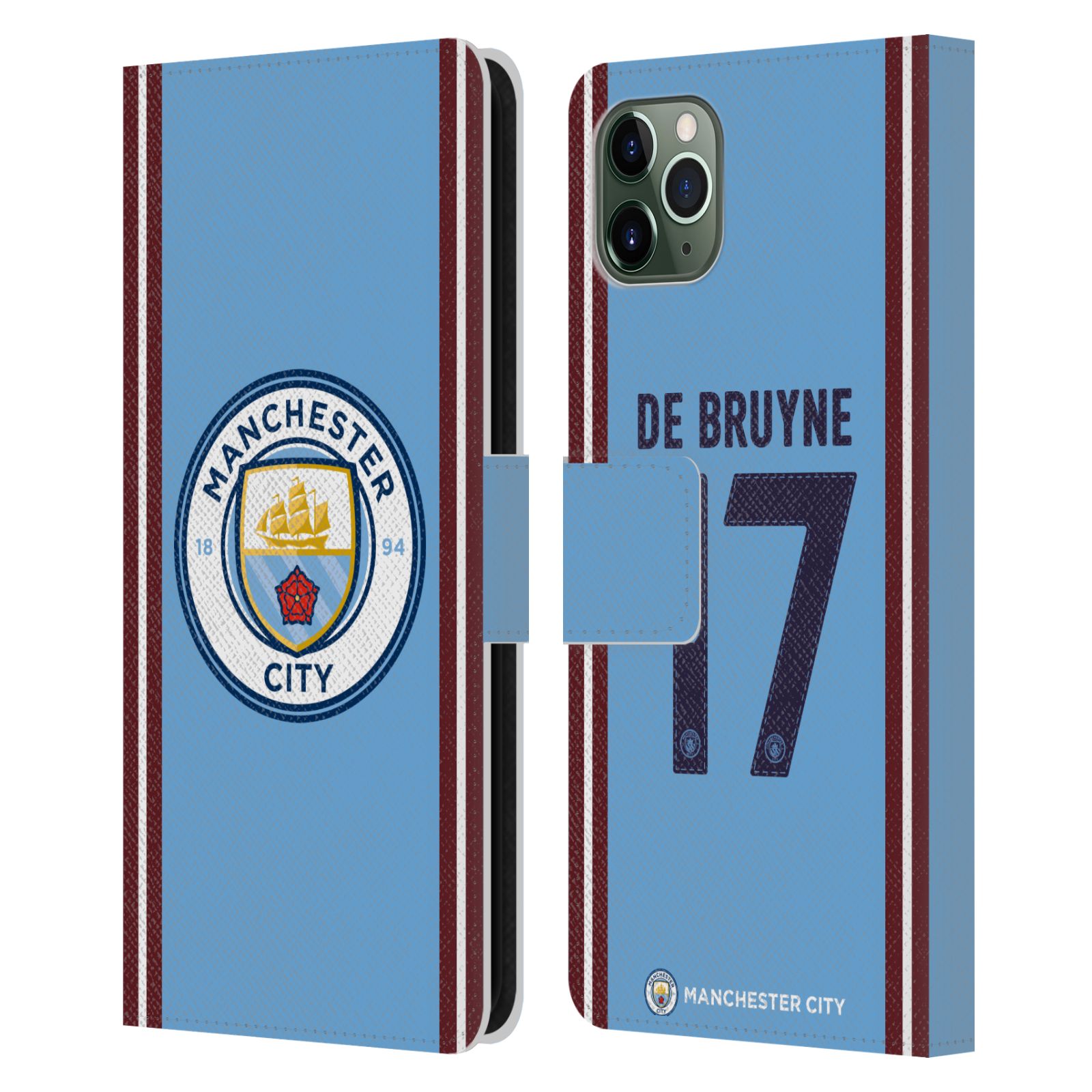 MAN CITY FC 2022/23 JOUEURS HOME KIT ÉTUI COQUE EN CUIR POUR APPLE iPHONE - Photo 9 sur 11