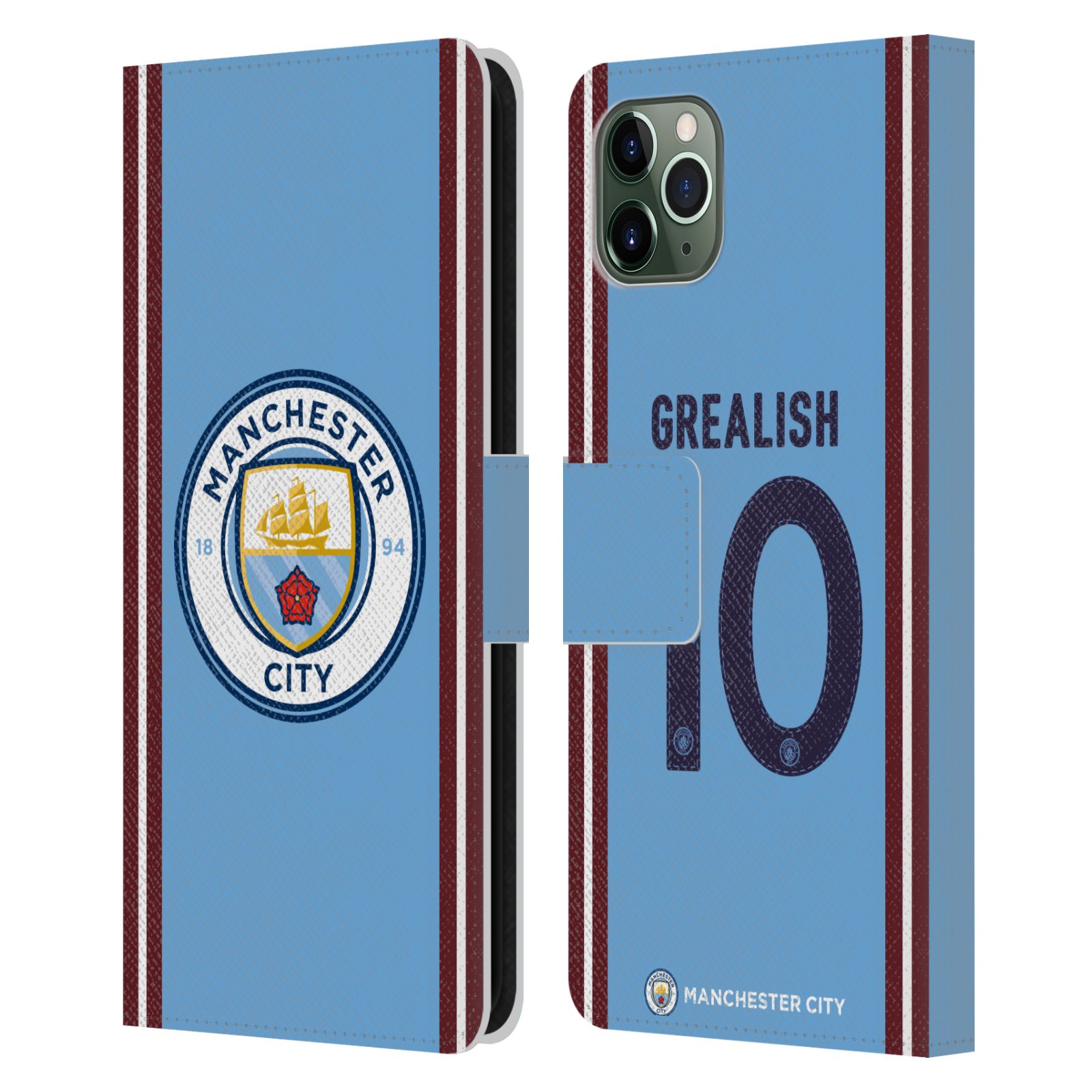 MAN CITY FC 2022/23 JOUEURS HOME KIT ÉTUI COQUE EN CUIR POUR APPLE iPHONE - Photo 8 sur 11