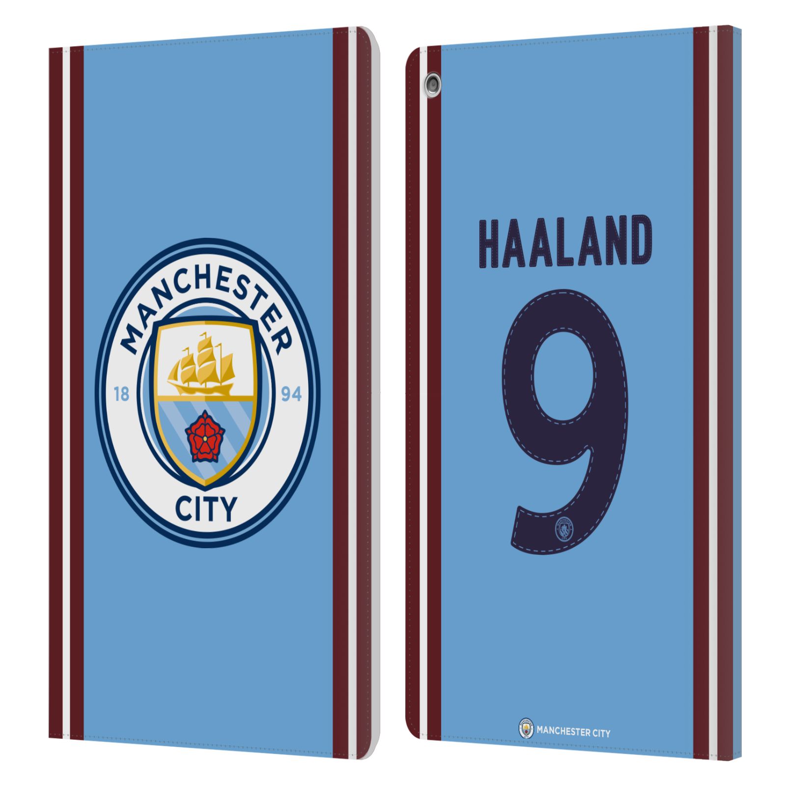 MAN CITY FC 2022/23 PLAYERS HOME KIT LEATHER BOOK WALLET CASE FOR AMAZON FIRE - Picture 7 of 11
