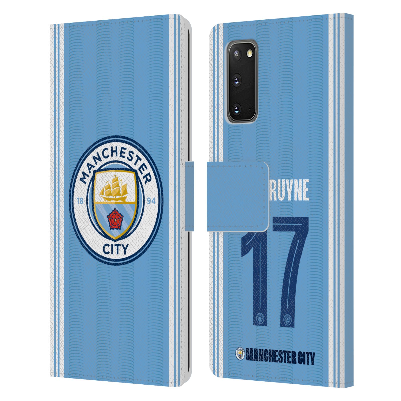 MAN CITY FC 2023/24 PLAYERS HOME KIT LEATHER BOOK CASE FOR SAMSUNG PHONES 2 - Picture 9 of 10