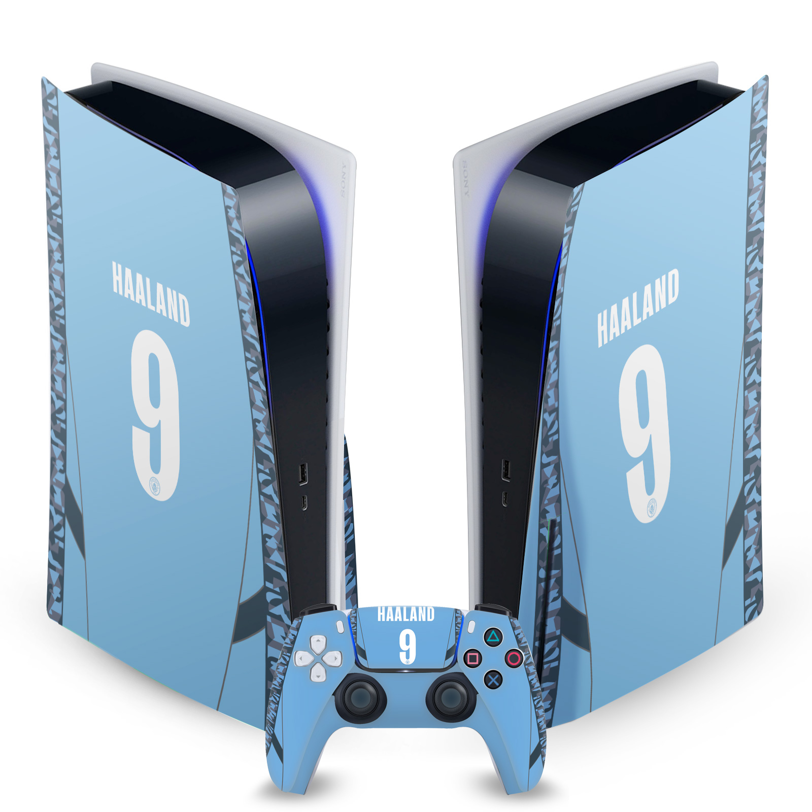 MAN CITY FC 2024/25 PLAYER HOME KIT VINYL SKIN FÜR PS5 DISC KONSOLE & DUALSENSE - Bild 9 von 10