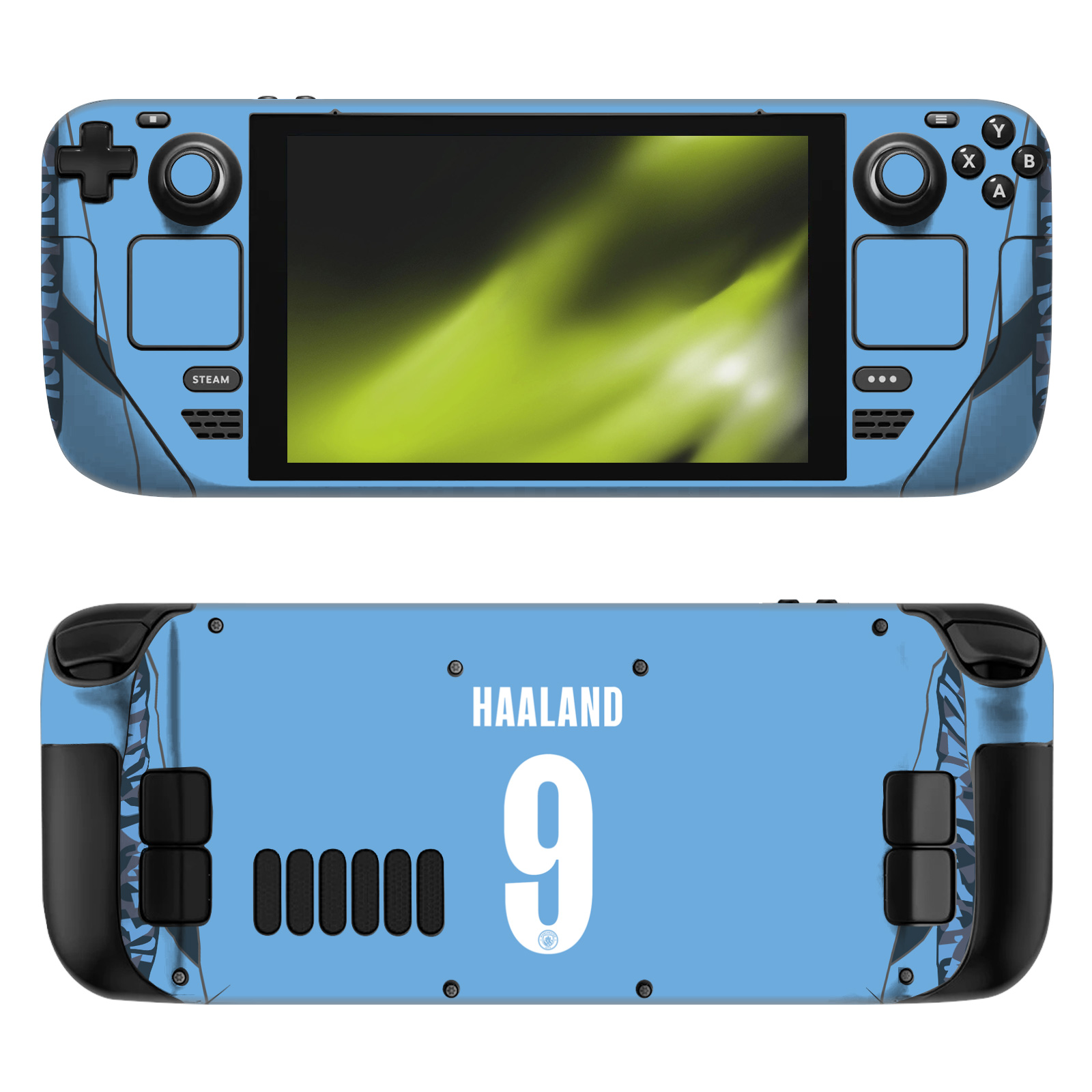 MAN CITY FC 2024/25 PLAYERS HOME KIT VINYL SKIN DECAL FOR VALVE STEAM DECK