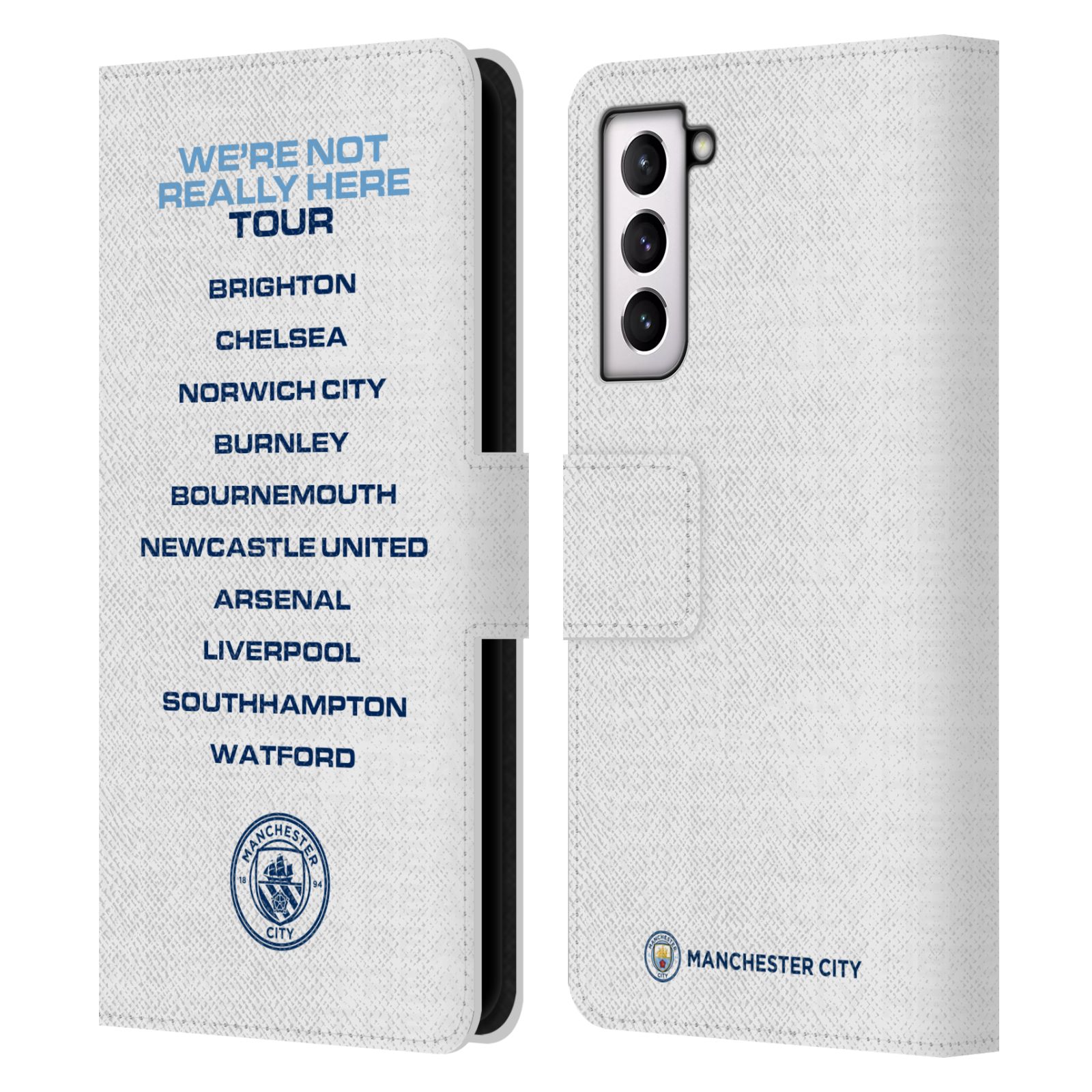 MAN CITY FC WE'RE REALMENTE NOT HERE CUERO FUNDA LIBRO PARA TELÉFONOS SAMSUNG 4 - Imagen 8 de 8