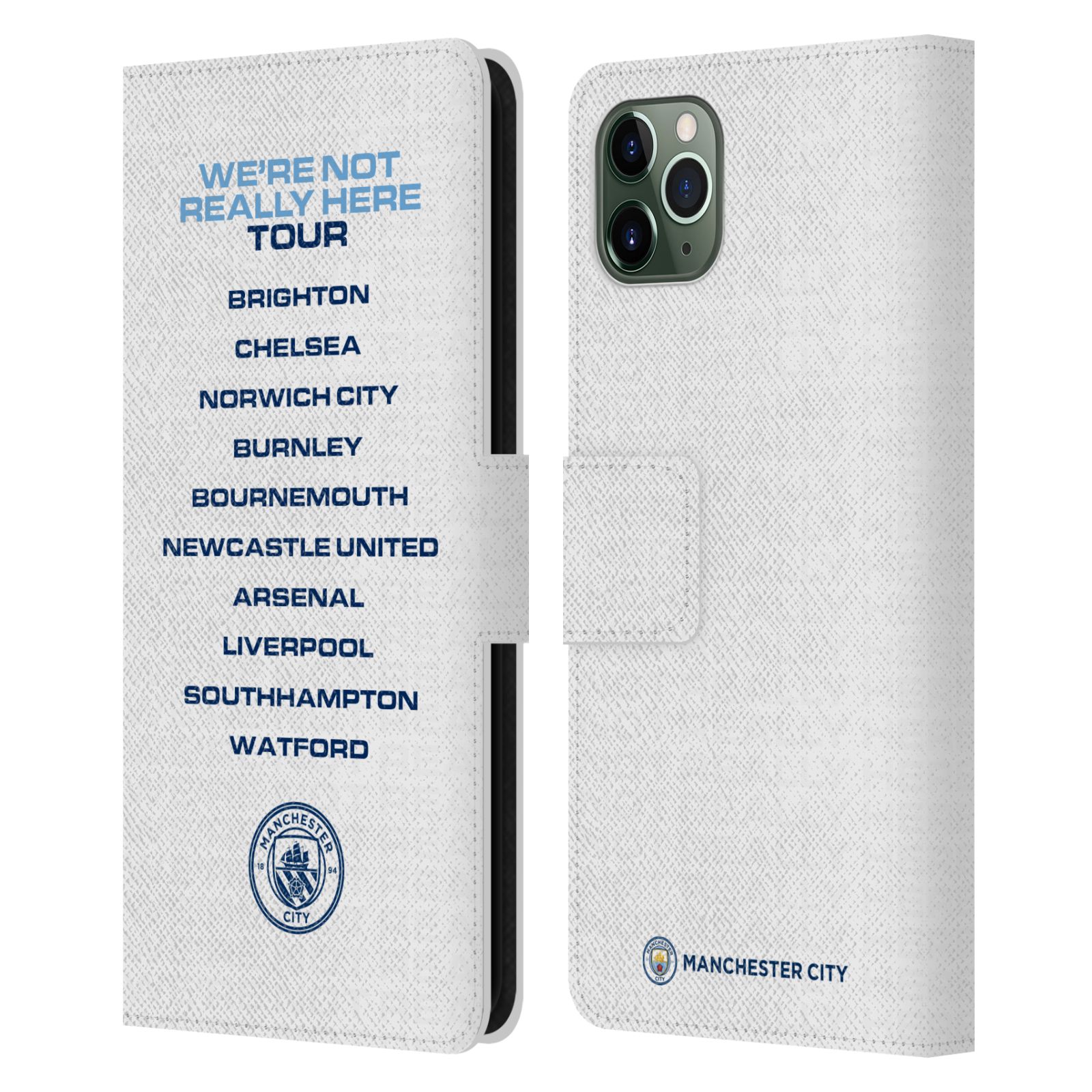MAN CITY FC WE'RE NOT REALLY HERE ÉTUI COQUE DE LIVRE EN CUIR POUR APPLE iPHONE - Photo 8 sur 8