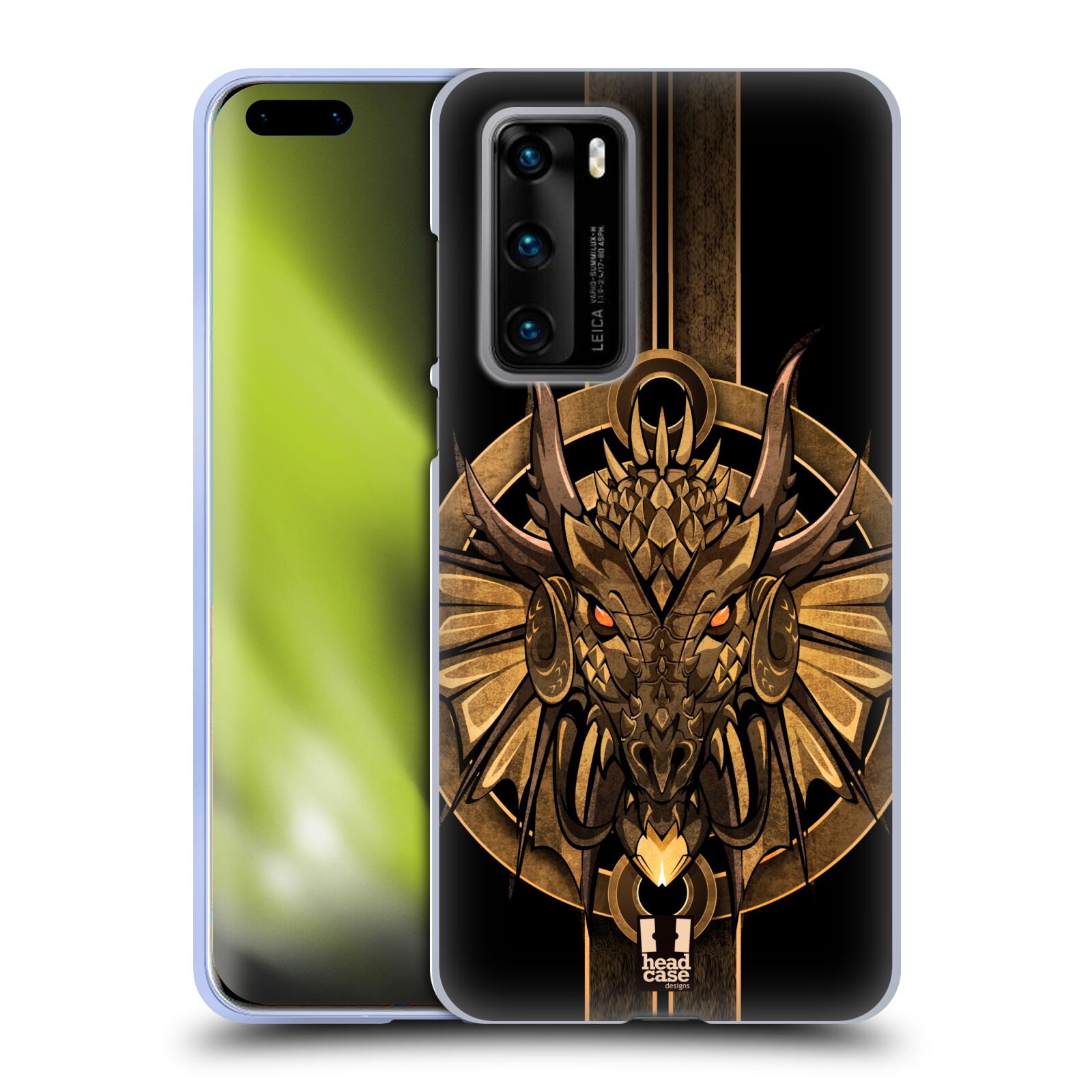 HEAD CASE DESIGNS MEDIEVAL DRAGON EMBLEMS SOFT GEL CASE FOR HUAWEI PHONES 4