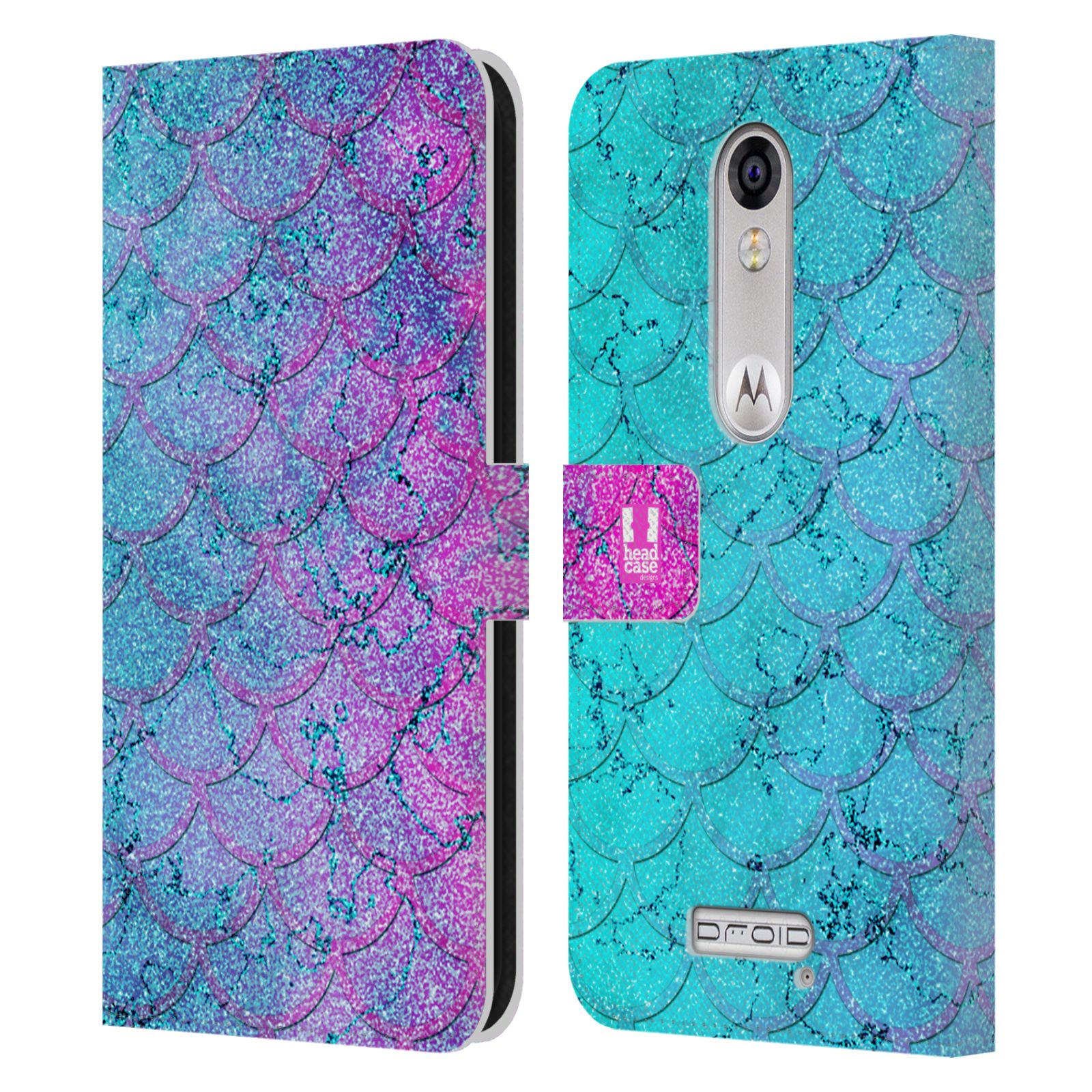 HEAD CASE DESIGNS MERMAID SCALES LEATHER BOOK WALLET CASE FOR MOTOROLA PHONES 2 - Picture 7 of 11