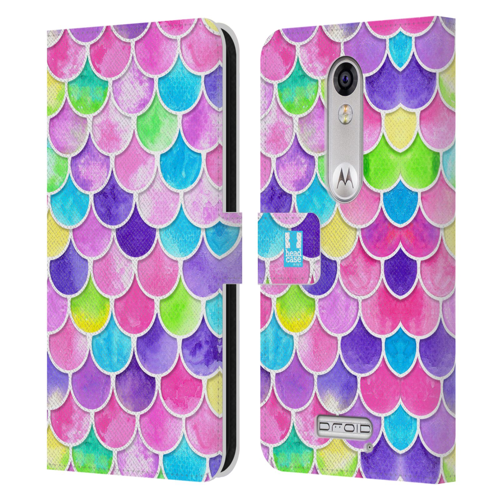 HEAD CASE DESIGNS MERMAID SCALES LEATHER BOOK WALLET CASE FOR MOTOROLA PHONES 2 - Picture 11 of 11