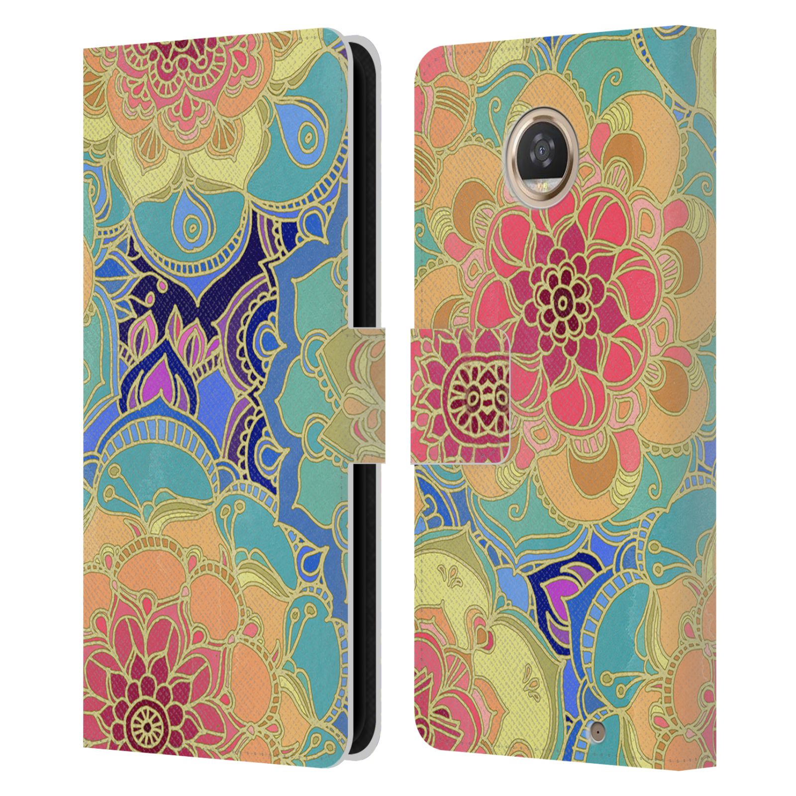 OFFICIAL MICKLYN LE FEUVRE FLORALS 2 LEATHER BOOK CASE FOR MOTOROLA PHONES 2 - Picture 14 of 18