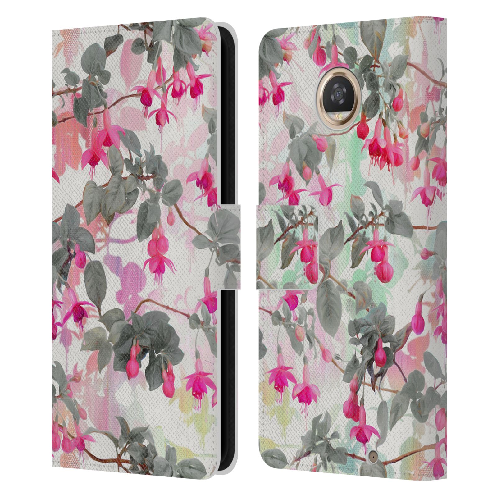 OFFICIAL MICKLYN LE FEUVRE FLORALS 2 LEATHER BOOK CASE FOR MOTOROLA PHONES 2 - Picture 17 of 18