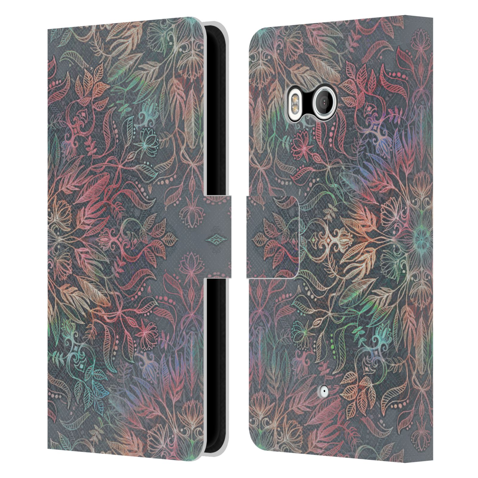 MICKLYN LE FEUVRE FLORAL PATTERNS LEATHER BOOK WALLET CASE FOR HTC PHONES 1 - Picture 7 of 7