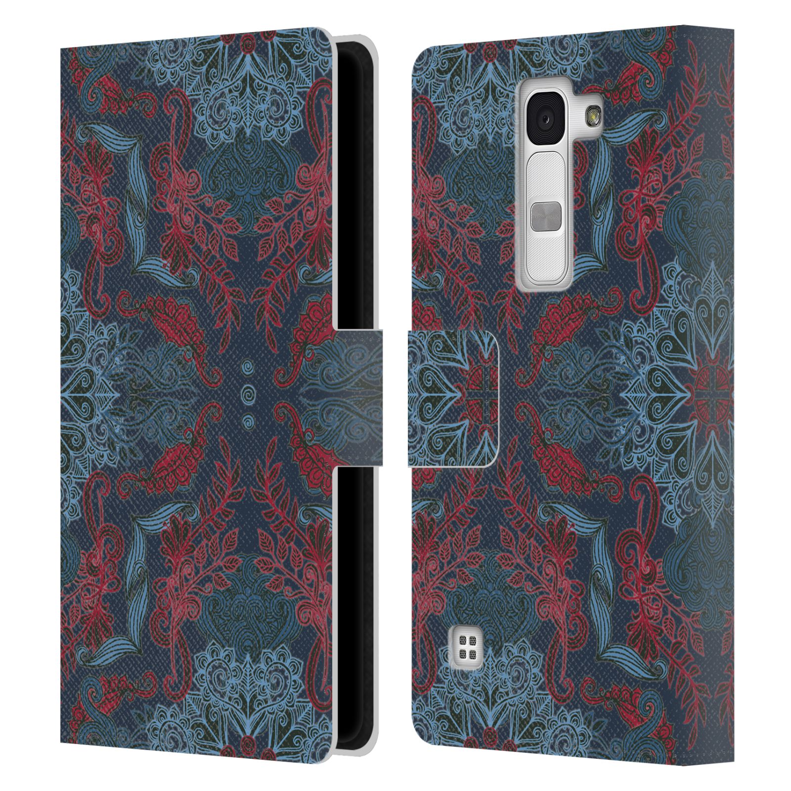 OFFICIAL MICKLYN LE FEUVRE MANDALA LEATHER BOOK WALLET CASE FOR LG PHONES 2 - Picture 9 of 20