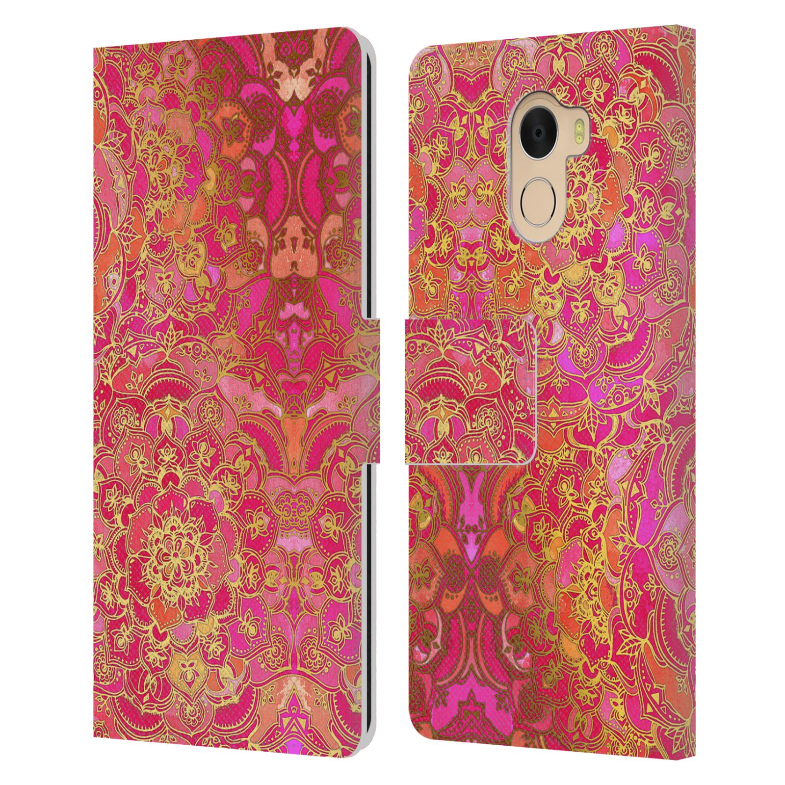 OFFICIAL MICKLYN LE FEUVRE MANDALA LEATHER BOOK CASE FOR WILEYFOX & ESSENTIAL - Picture 11 of 20