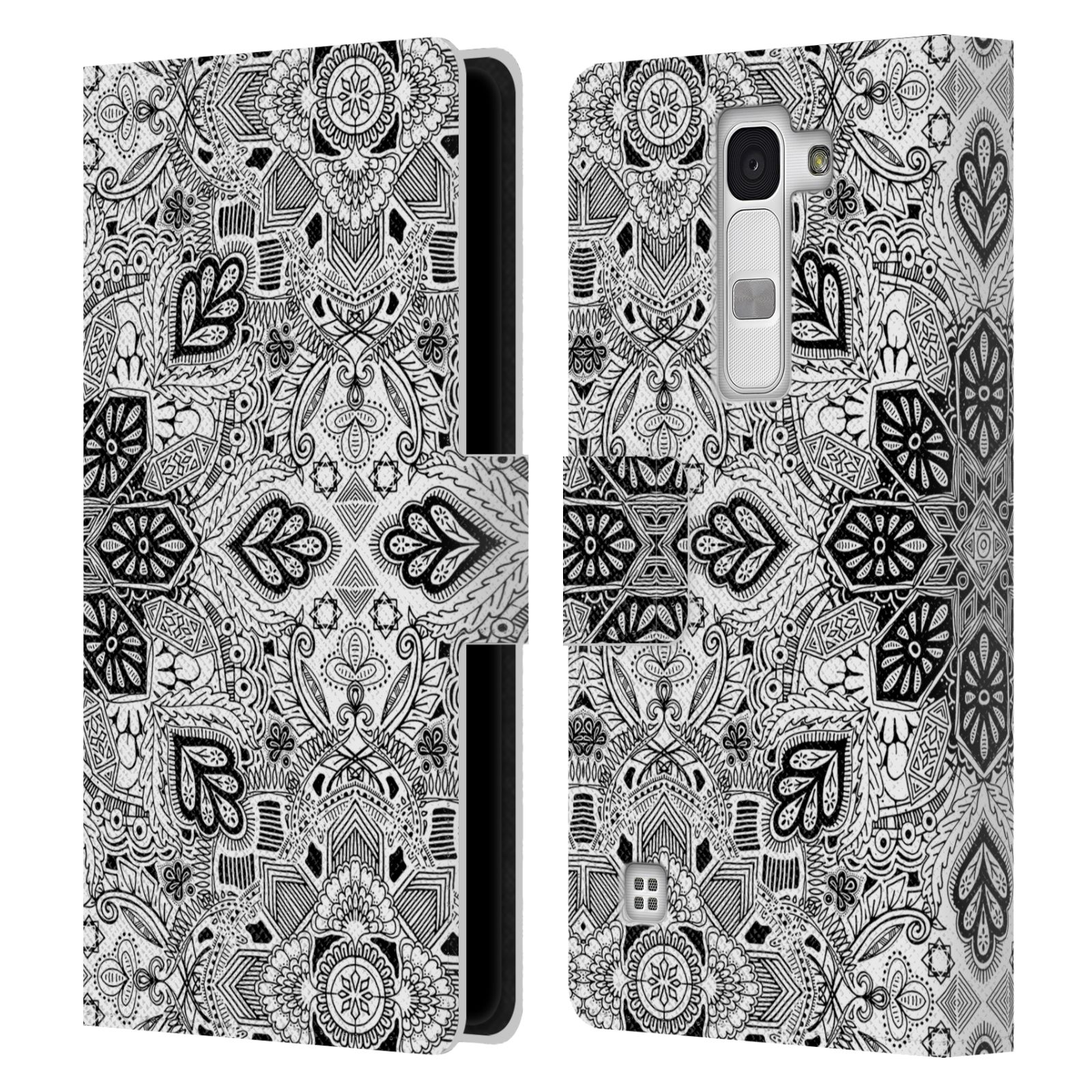 OFFICIAL MICKLYN LE FEUVRE MANDALA LEATHER BOOK WALLET CASE FOR LG PHONES 2 - Picture 12 of 20