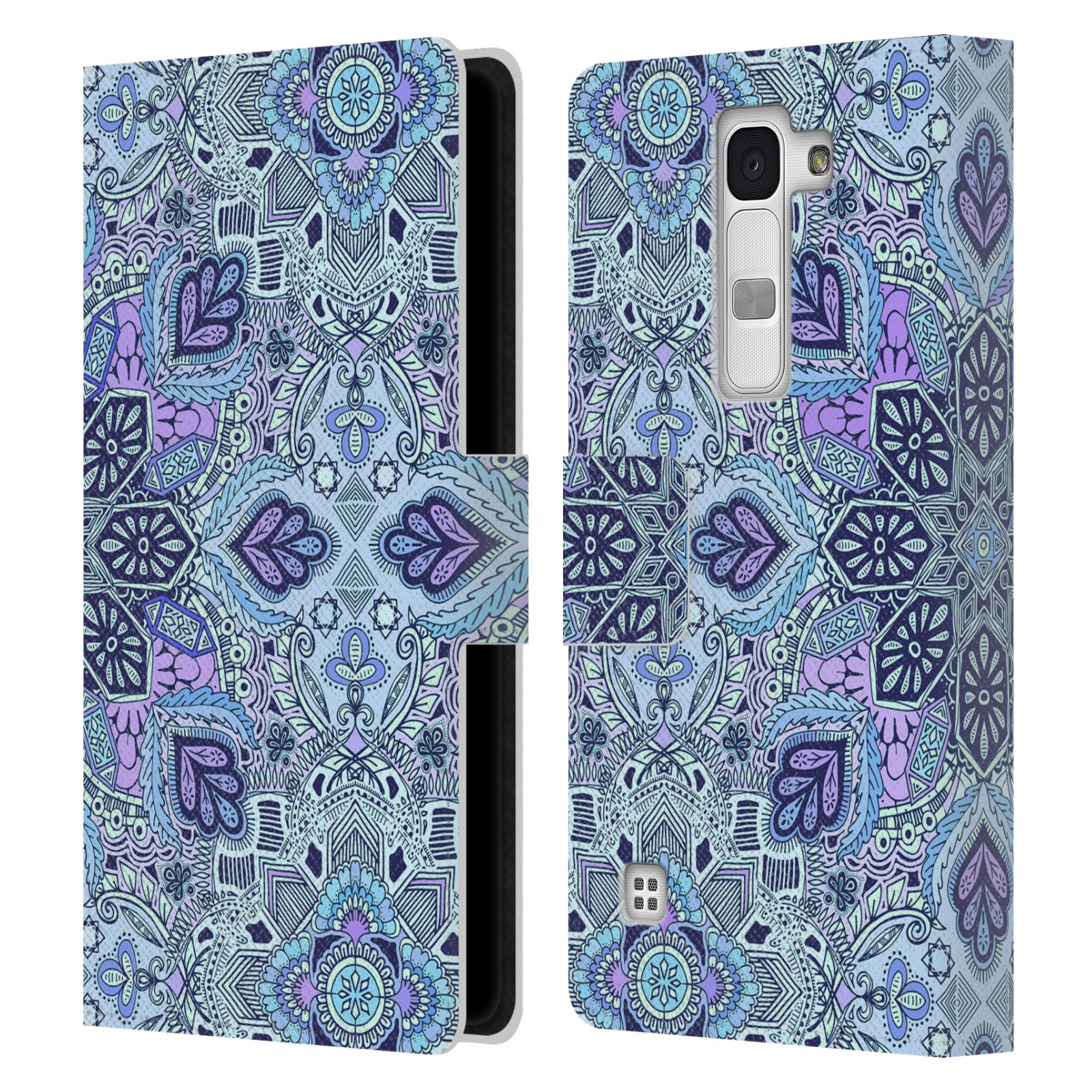 OFFICIAL MICKLYN LE FEUVRE MANDALA LEATHER BOOK WALLET CASE FOR LG PHONES 2 - Picture 15 of 20