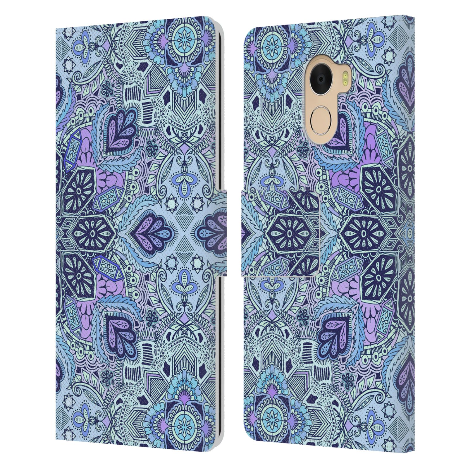 OFFICIAL MICKLYN LE FEUVRE MANDALA LEATHER BOOK CASE FOR WILEYFOX & ESSENTIAL - Picture 15 of 20
