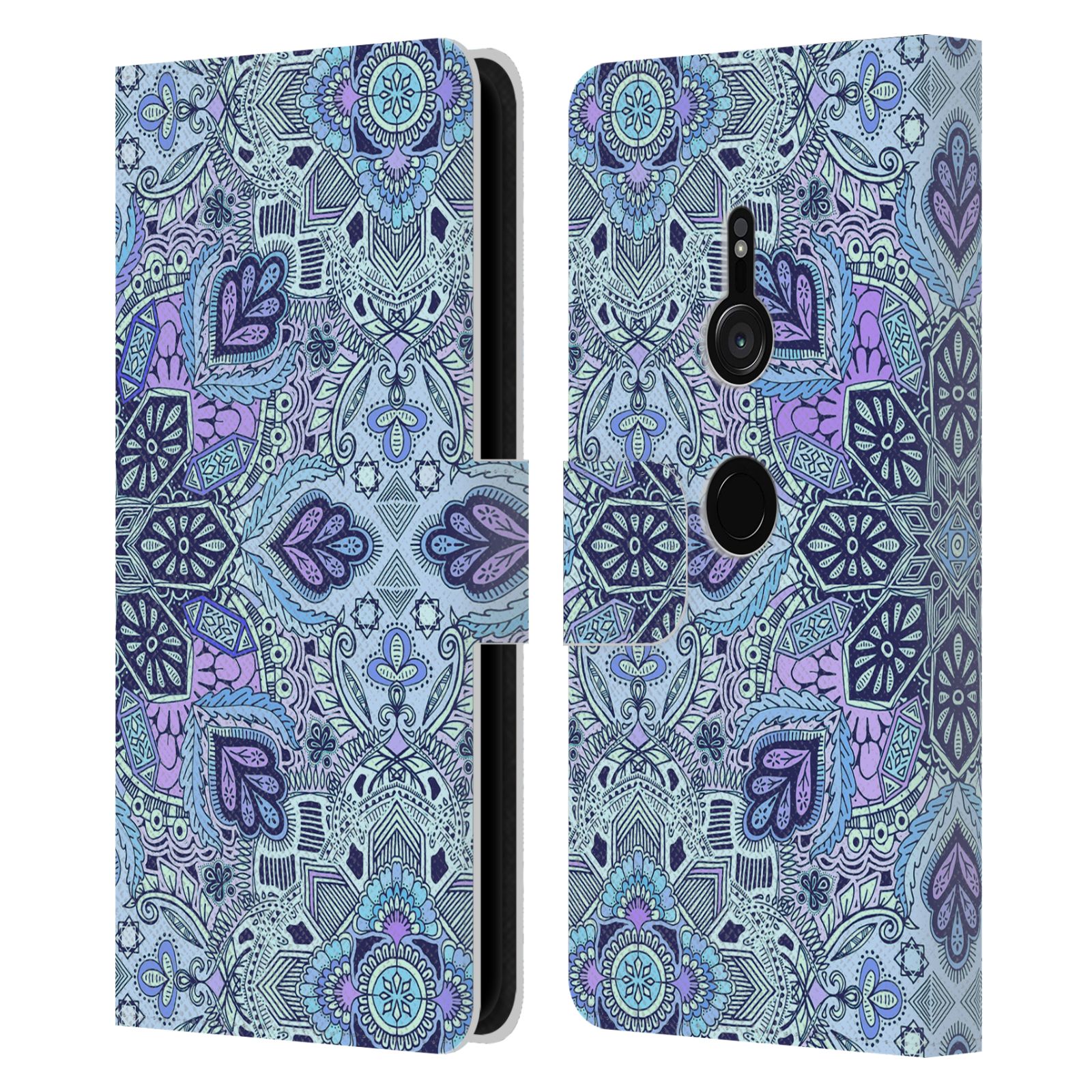 OFFICIAL MICKLYN LE FEUVRE MANDALA LEATHER BOOK WALLET CASE FOR SONY PHONES 1 - Picture 15 of 20