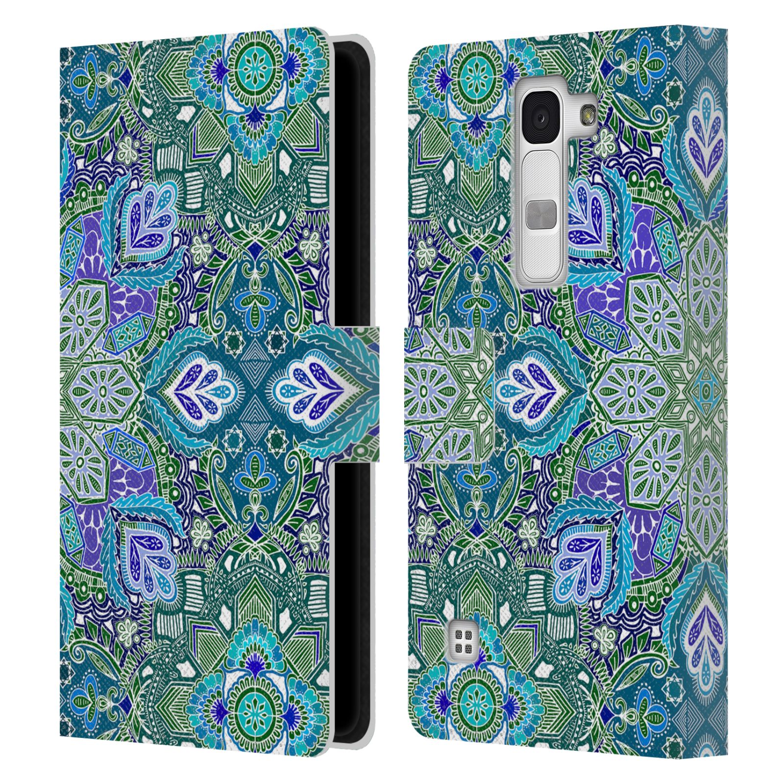 OFFICIAL MICKLYN LE FEUVRE MANDALA LEATHER BOOK WALLET CASE FOR LG PHONES 2 - Picture 16 of 20