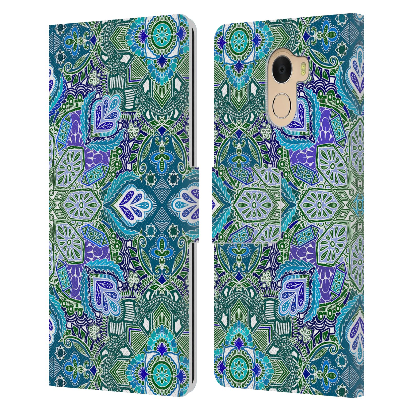OFFICIAL MICKLYN LE FEUVRE MANDALA LEATHER BOOK CASE FOR WILEYFOX & ESSENTIAL - Picture 16 of 20