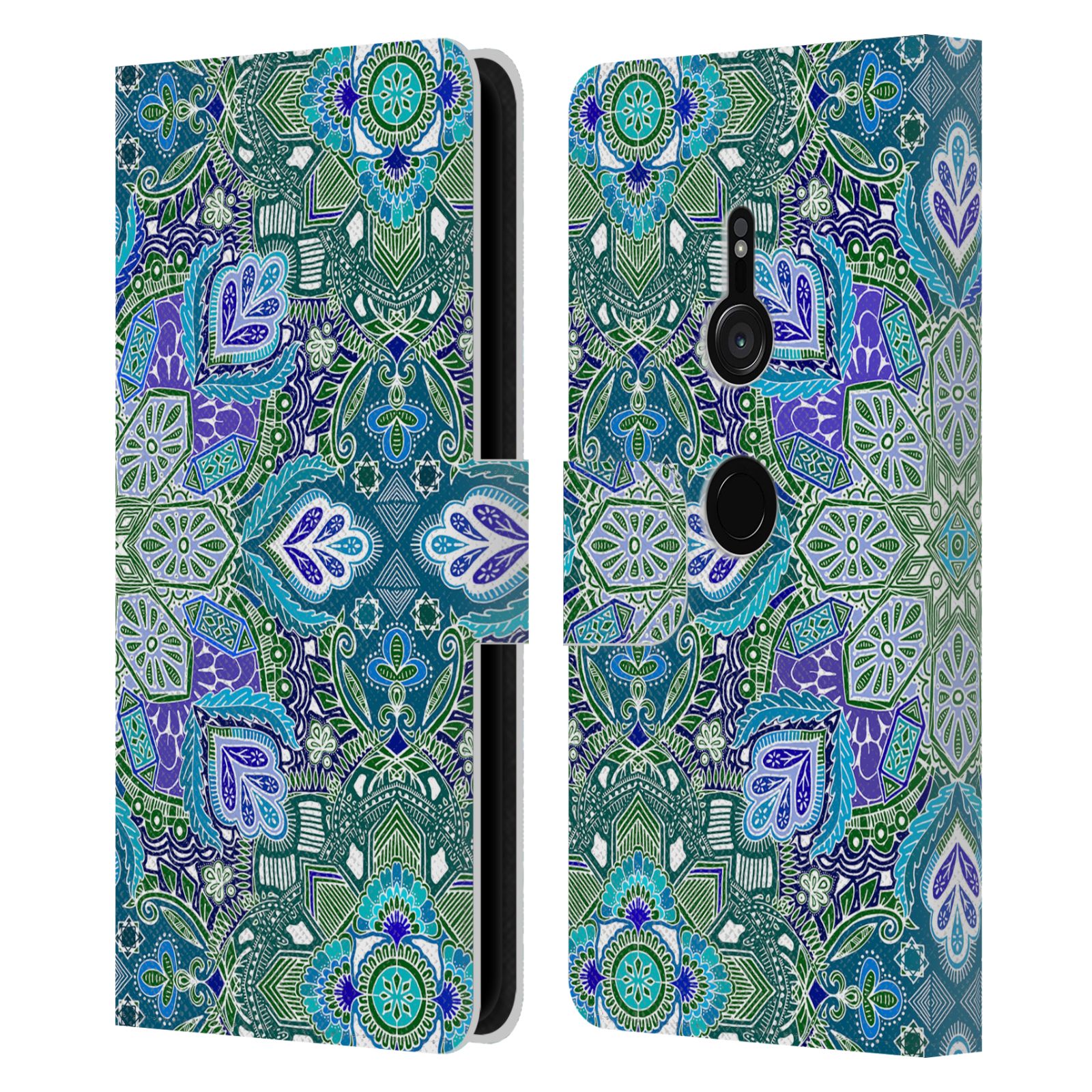 OFFICIAL MICKLYN LE FEUVRE MANDALA LEATHER BOOK WALLET CASE FOR SONY PHONES 1 - Picture 16 of 20