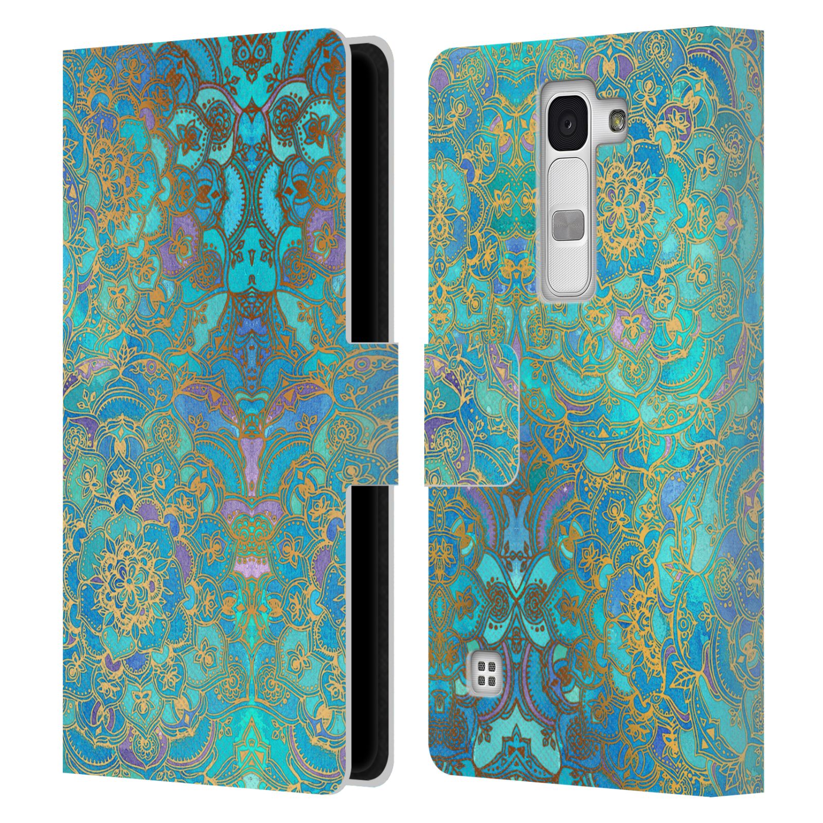 OFFICIAL MICKLYN LE FEUVRE MANDALA LEATHER BOOK WALLET CASE FOR LG PHONES 2 - Picture 17 of 20