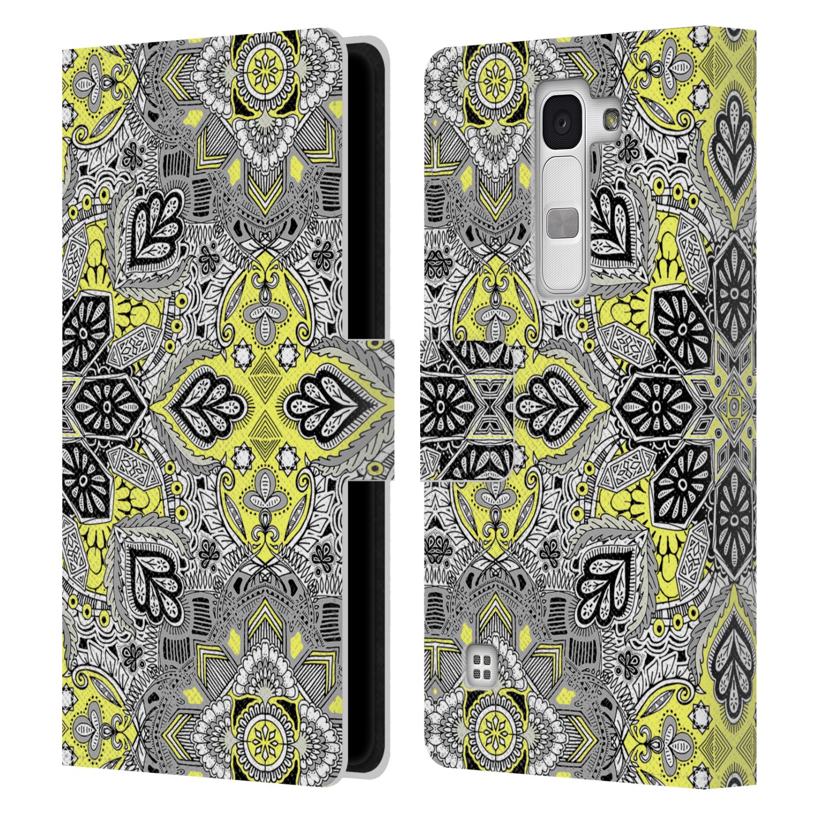 OFFICIAL MICKLYN LE FEUVRE MANDALA LEATHER BOOK WALLET CASE FOR LG PHONES 2 - Picture 19 of 20